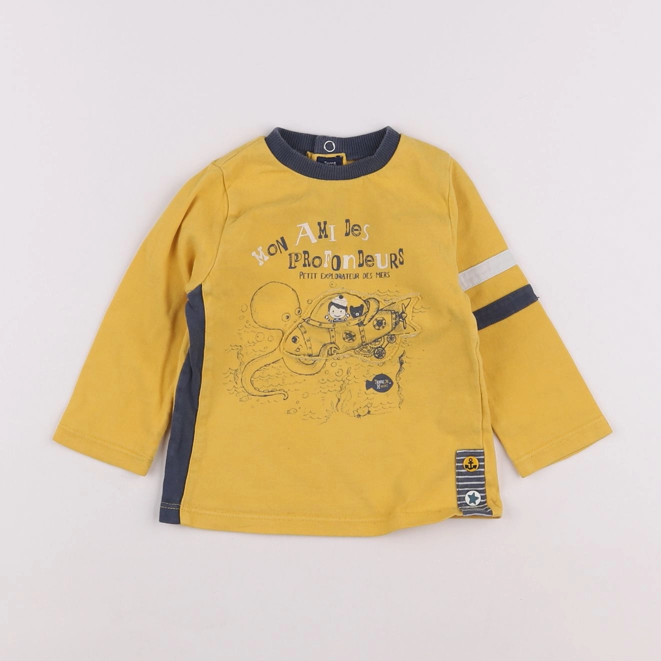 Terre de marins - tee-shirt jaune - 12 mois