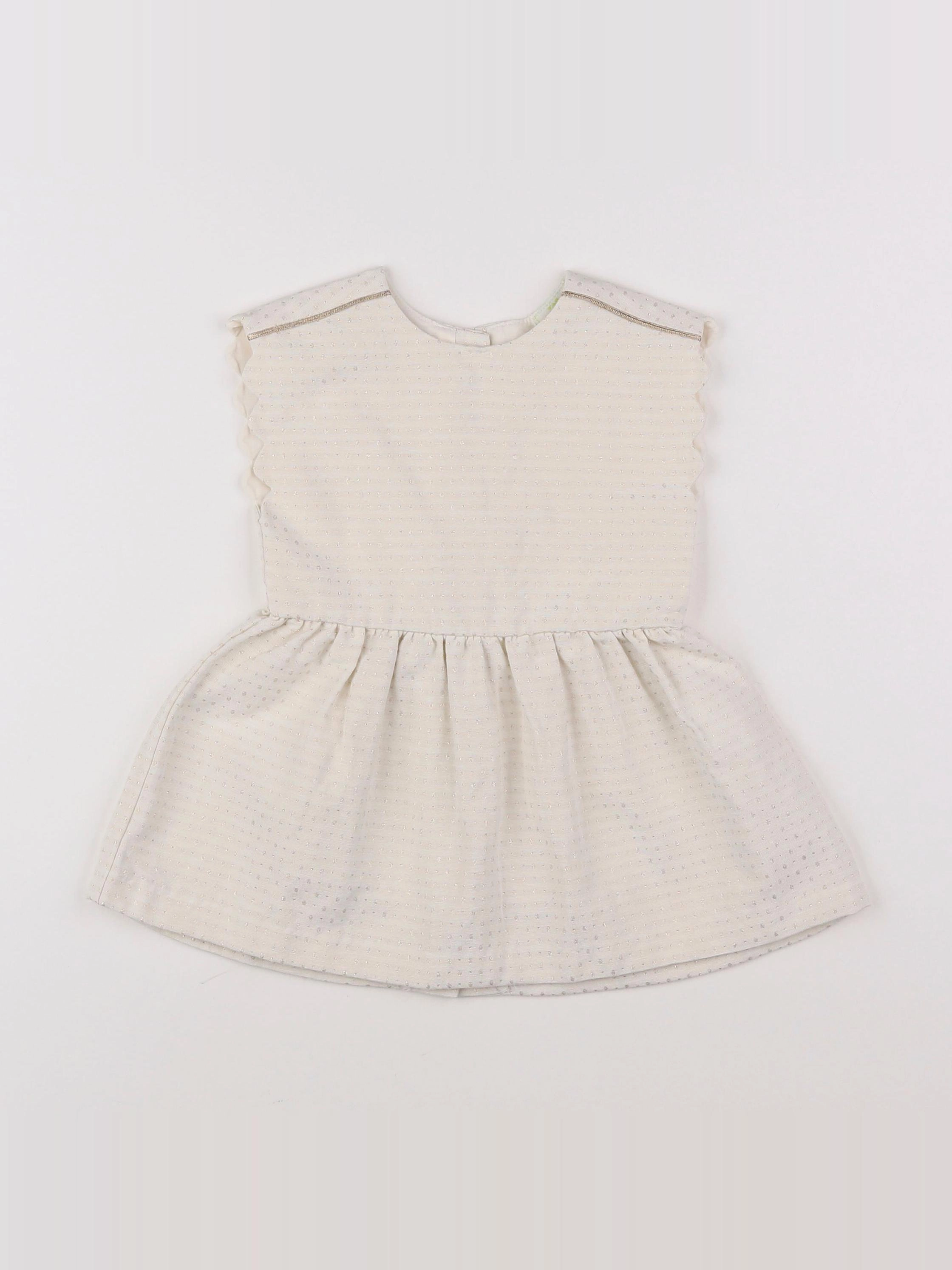 Tape à l'oeil - robe blanc - 12 mois