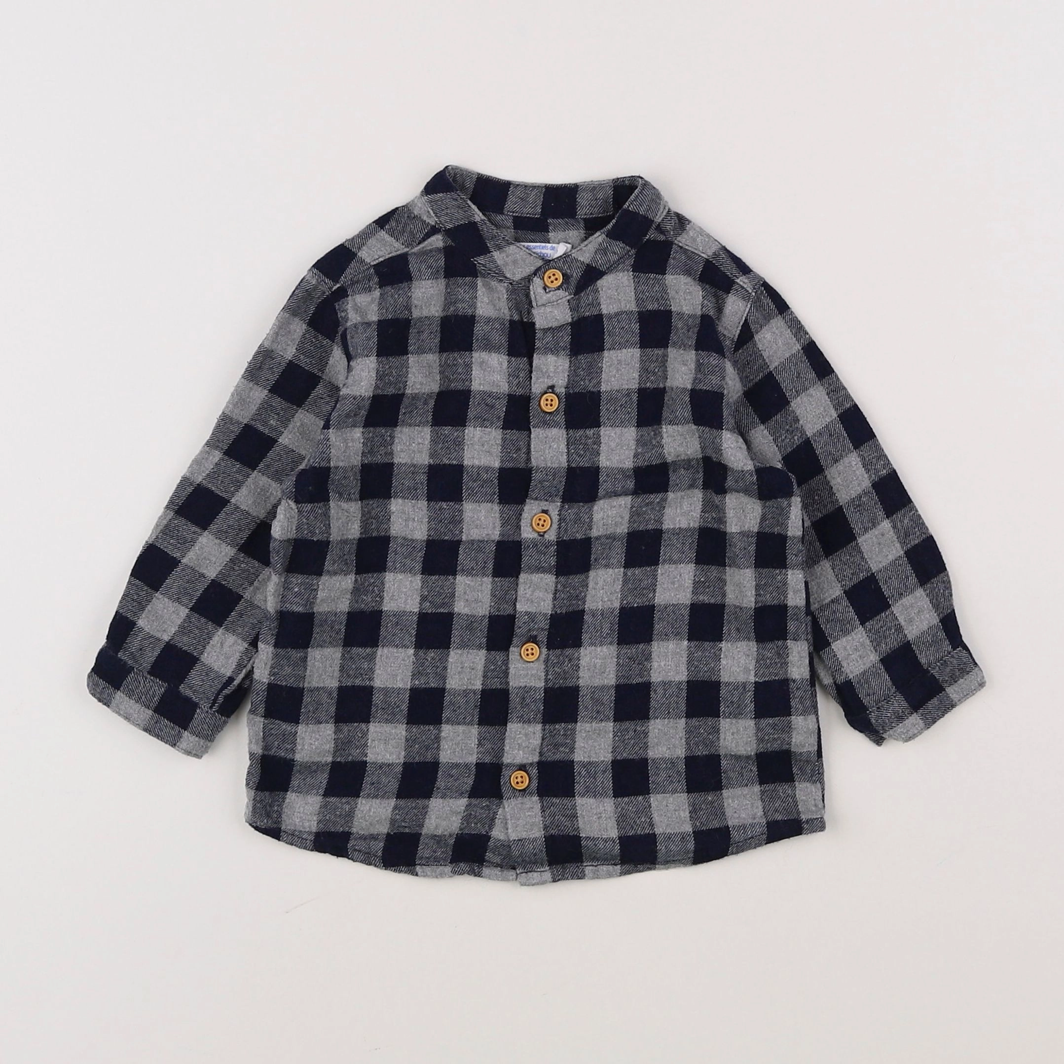 Boutchou - chemise bleu - 6 mois
