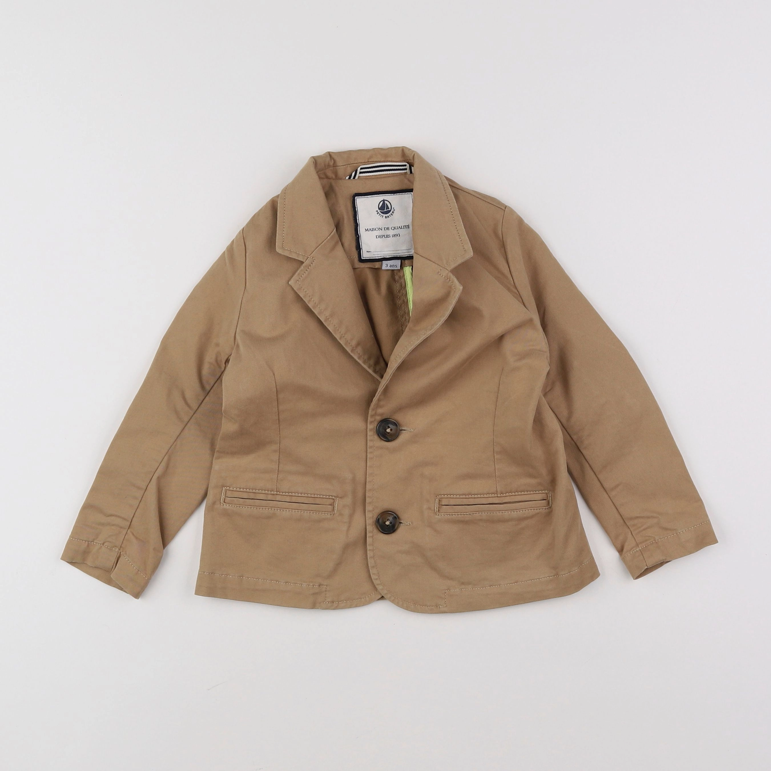 Petit Bateau - veste beige - 3 ans