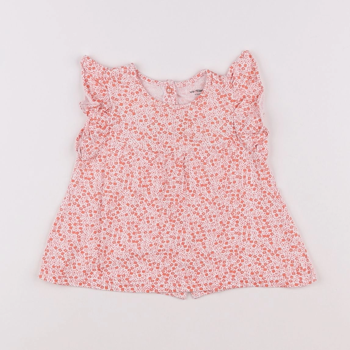 Vertbaudet - tee-shirt orange - 6 mois