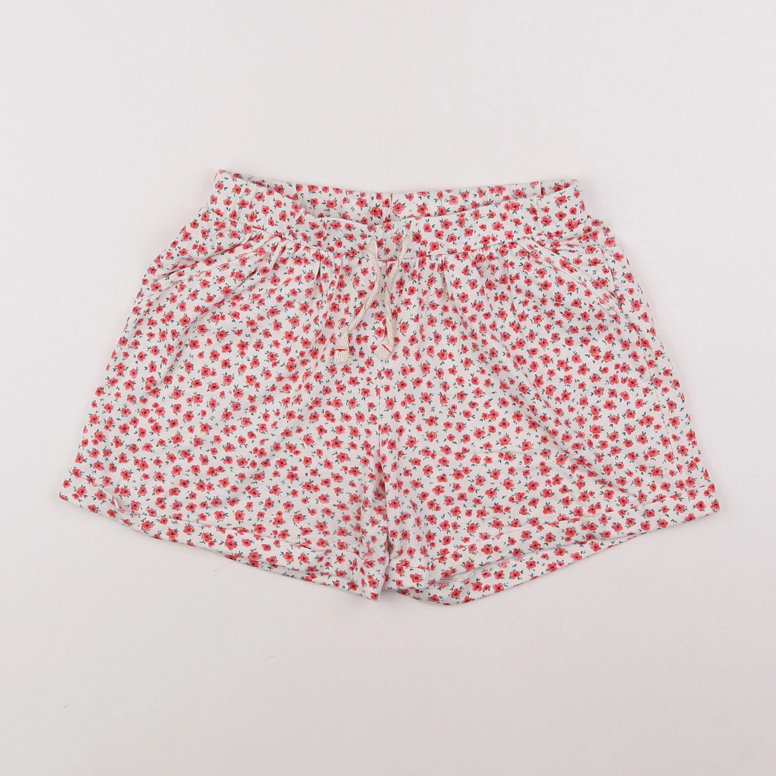 Vertbaudet - short blanc, rouge - 14 ans