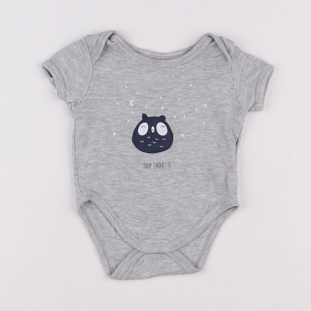 Vertbaudet - body gris - 3 mois