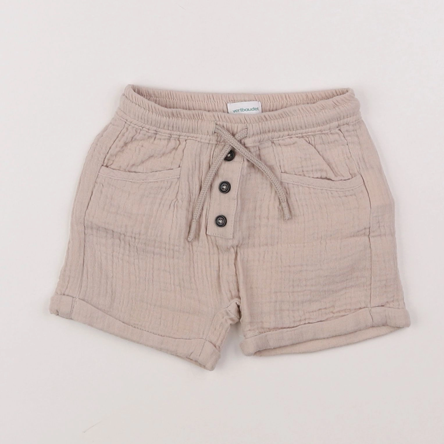 Vertbaudet - short beige - 12 mois