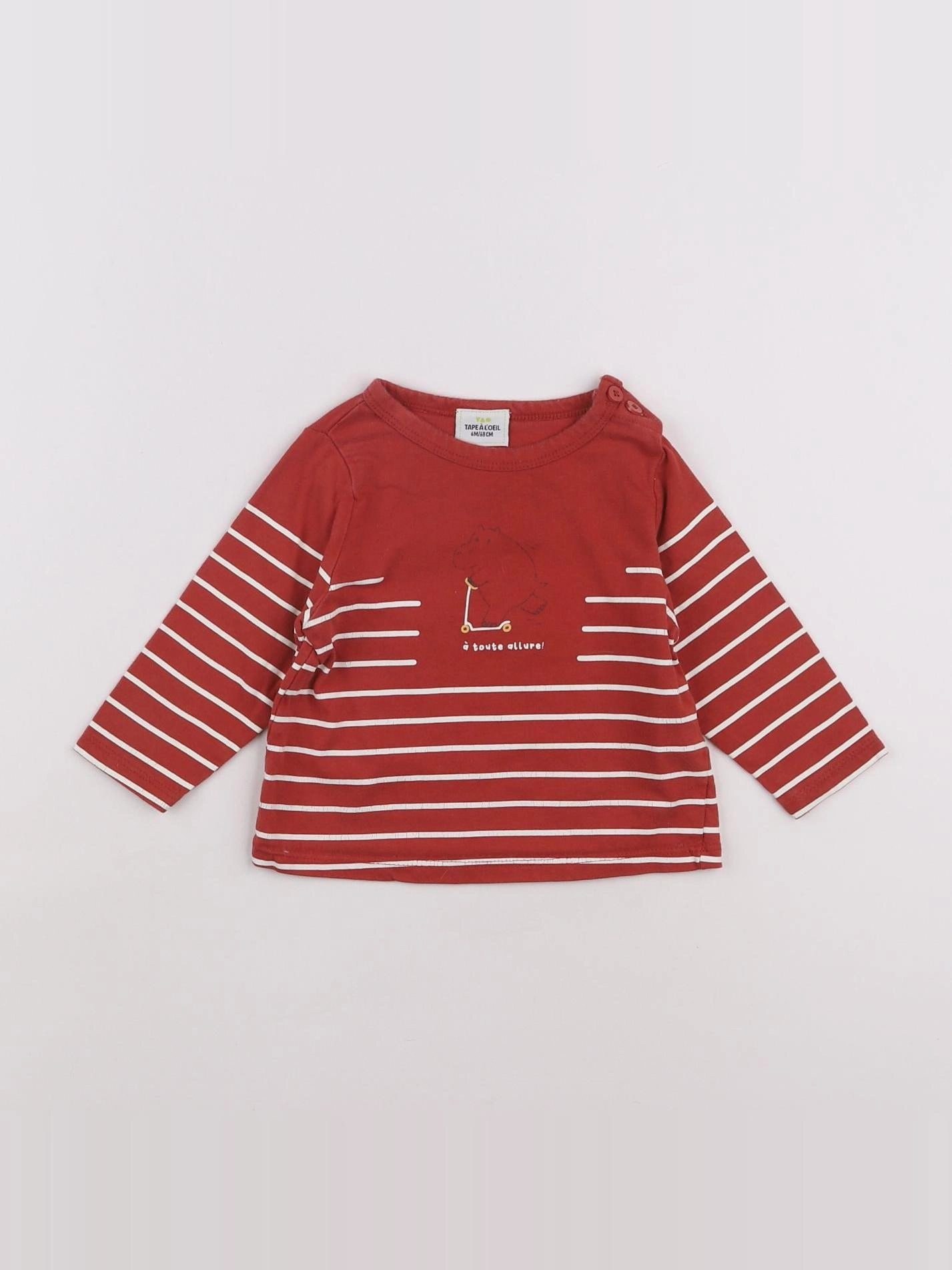Tape à l'oeil - tee-shirt rouge - 6 mois