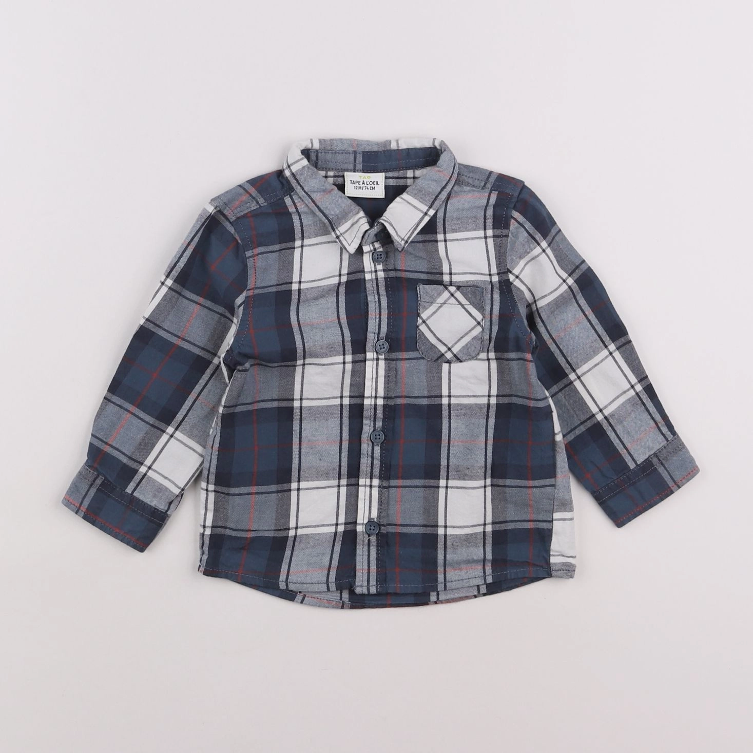 Tape à l'oeil - chemise bleu - 12 mois