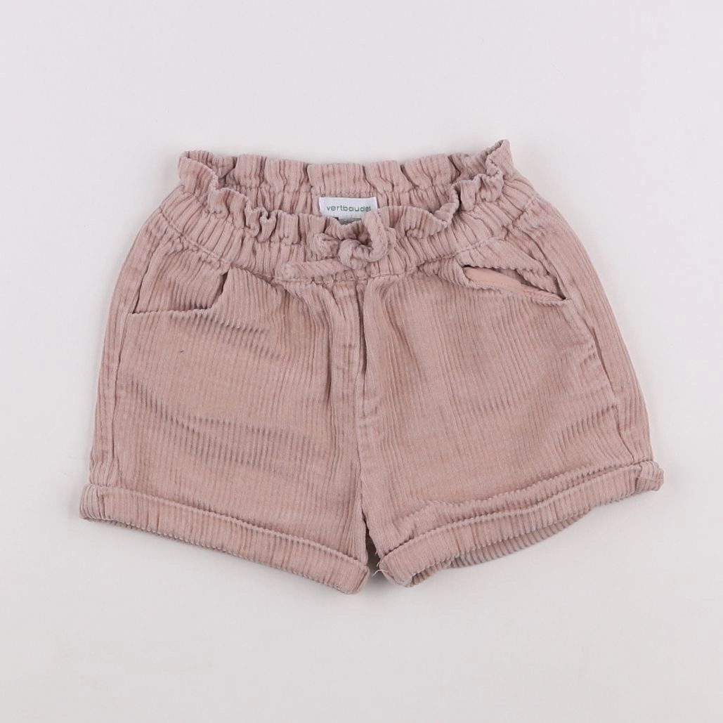 Vertbaudet - short rose - 12 mois