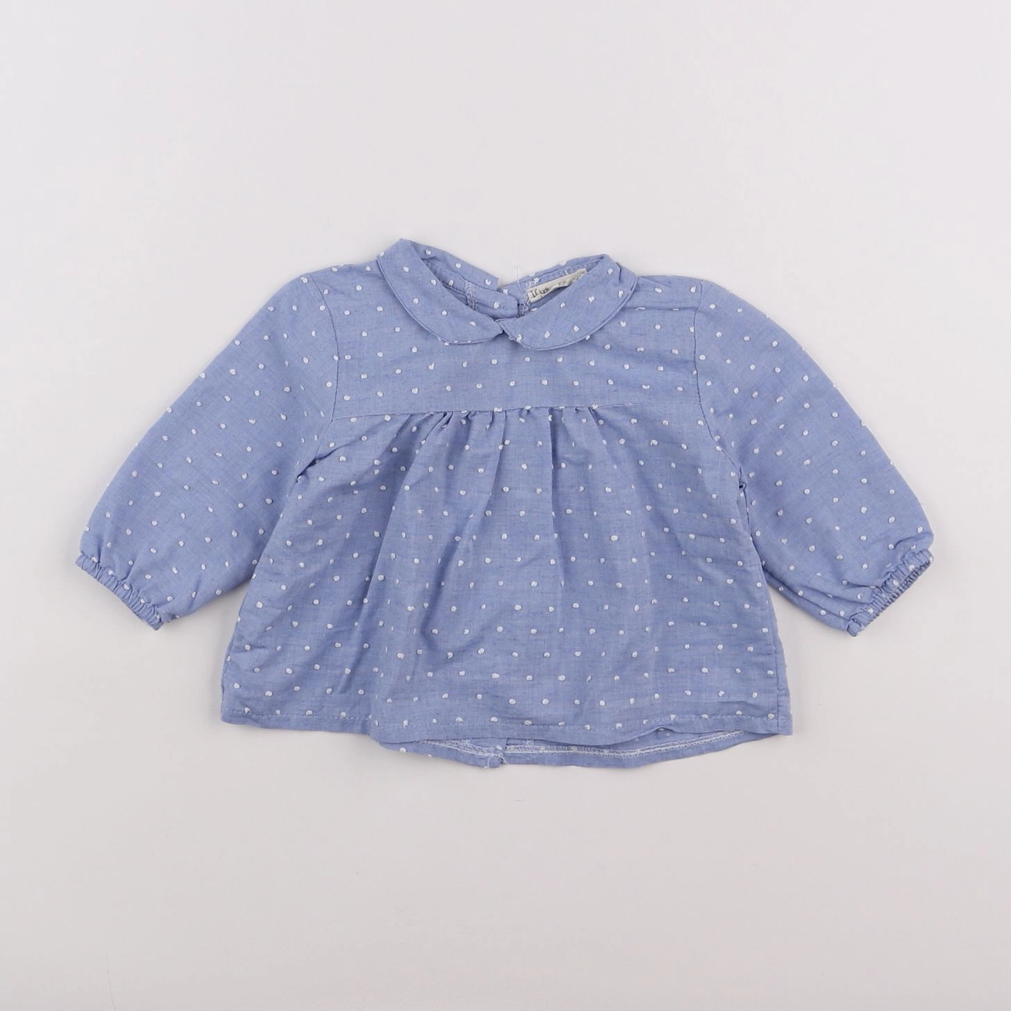 Little Cigogne - blouse bleu - 6 mois