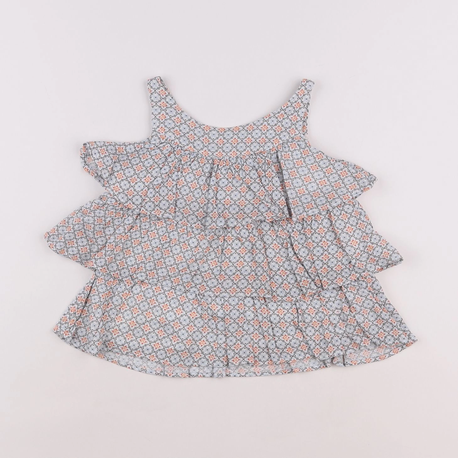 H&M - blouse bleu - 3/4 ans