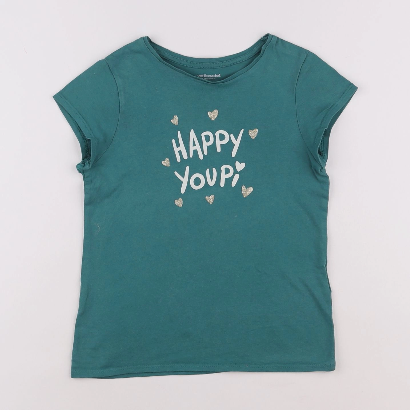 Vertbaudet - tee-shirt vert - 8 ans