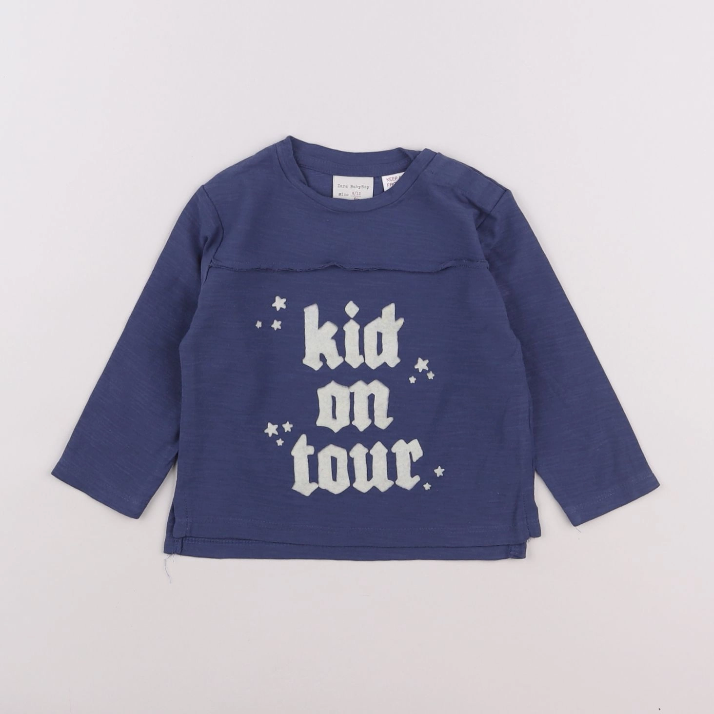 Zara - tee-shirt bleu - 9/12 mois