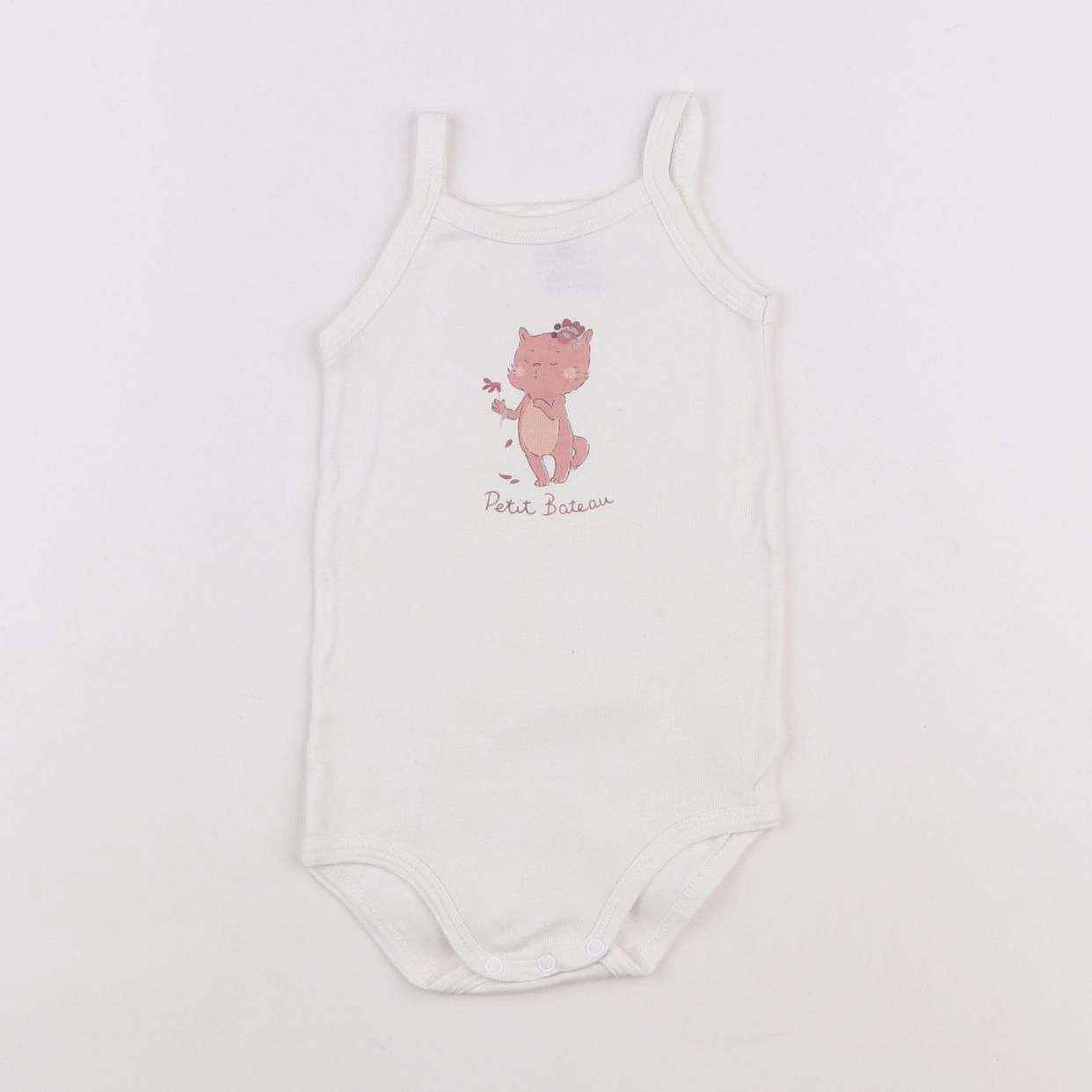 Petit Bateau - body blanc - 9 mois