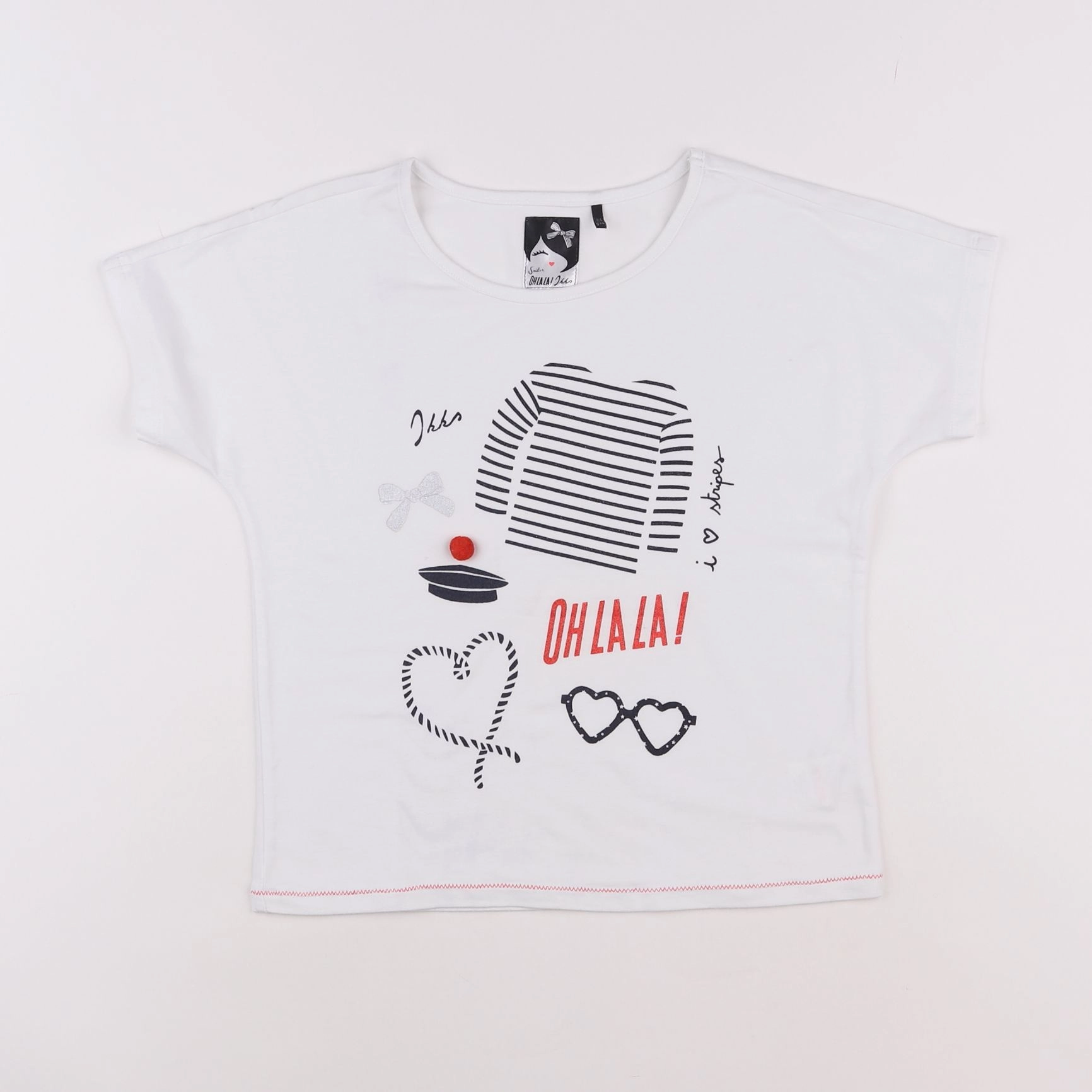 IKKS - tee-shirt blanc - 8 ans