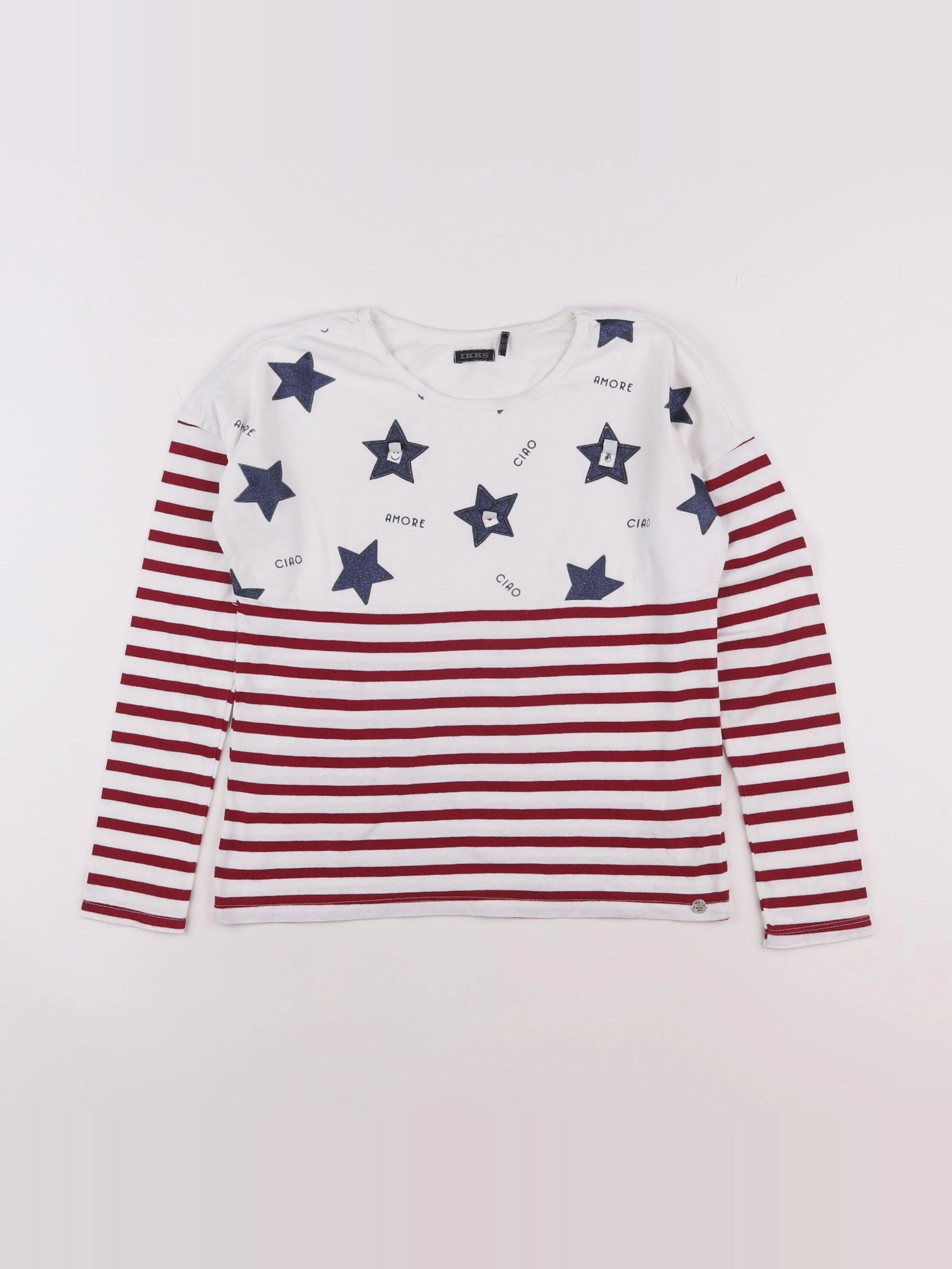 IKKS - tee-shirt blanc - 10 ans