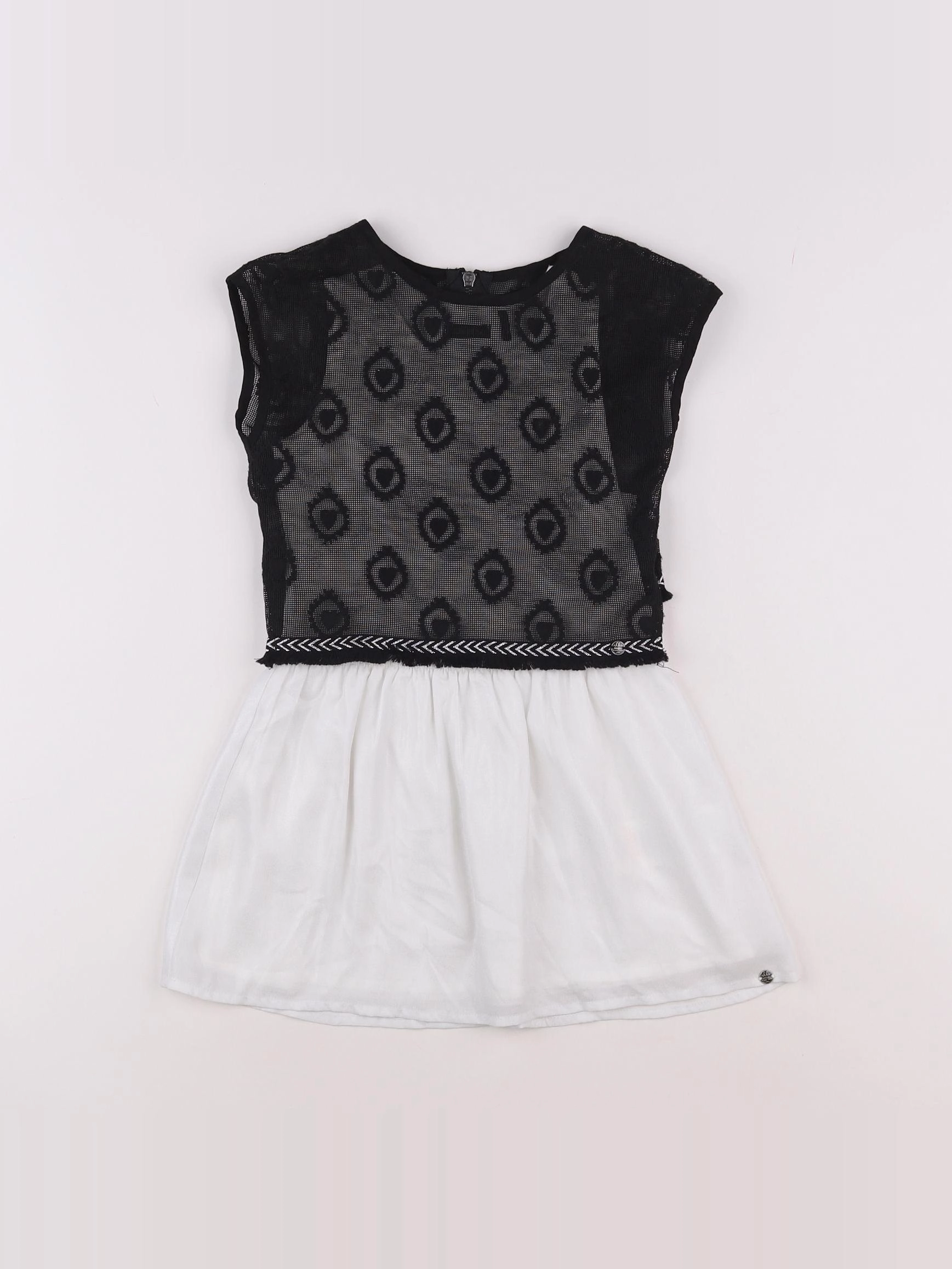 IKKS - robe blanc, noir - 6 ans