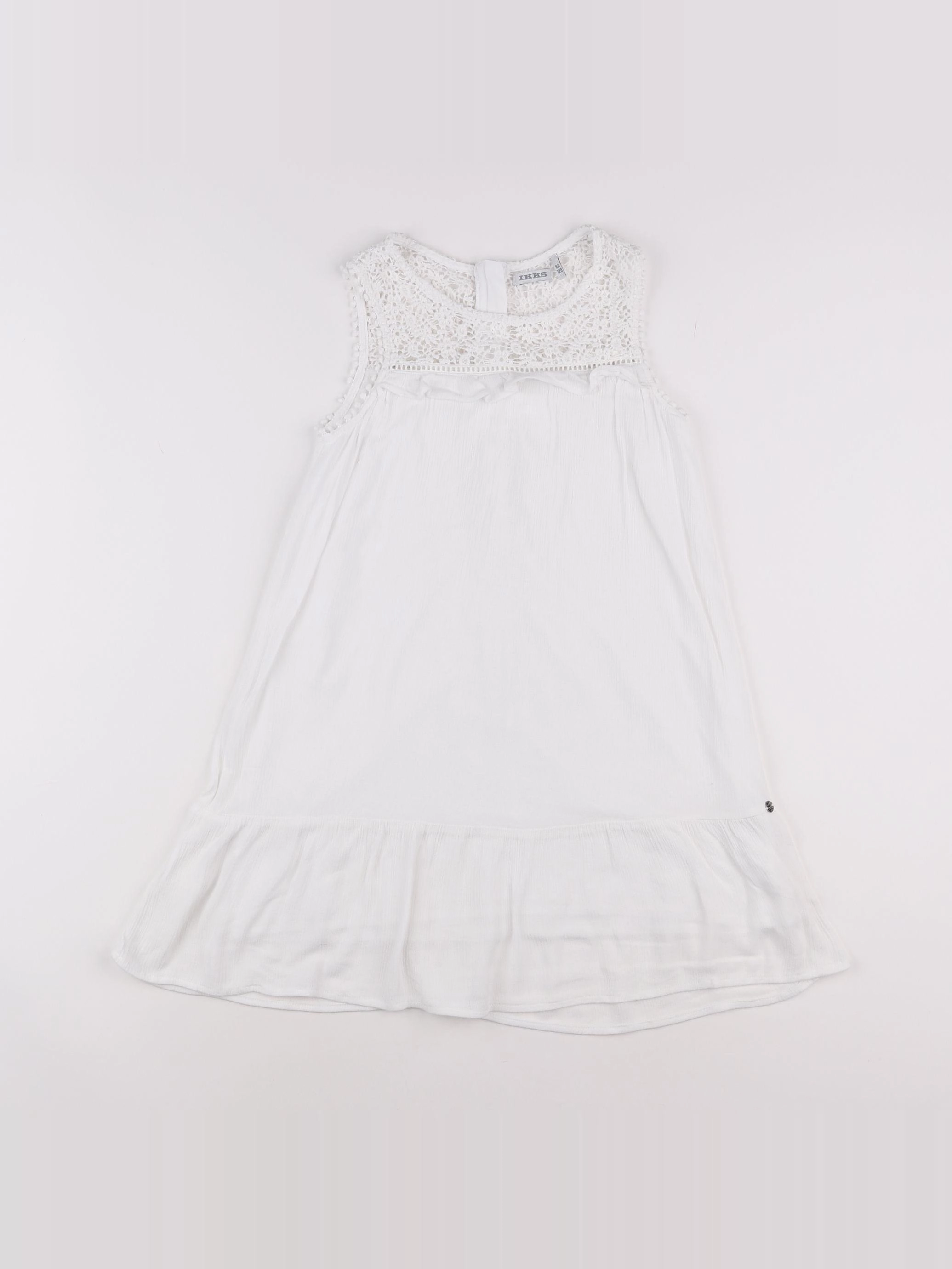 IKKS - robe blanc - 8 ans