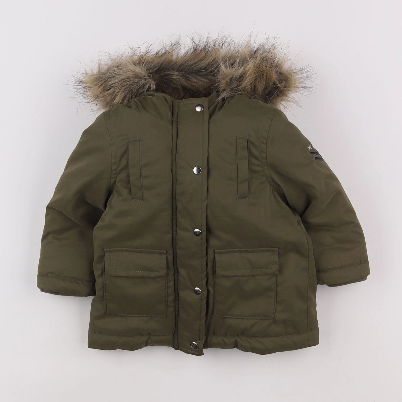 IKKS - manteau doublure amovible vert - 12 mois