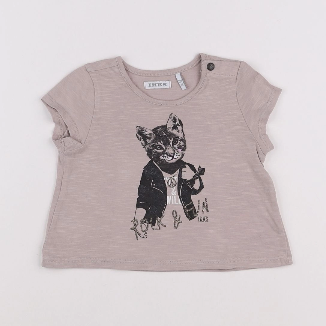 IKKS - tee-shirt rose - 12 mois
