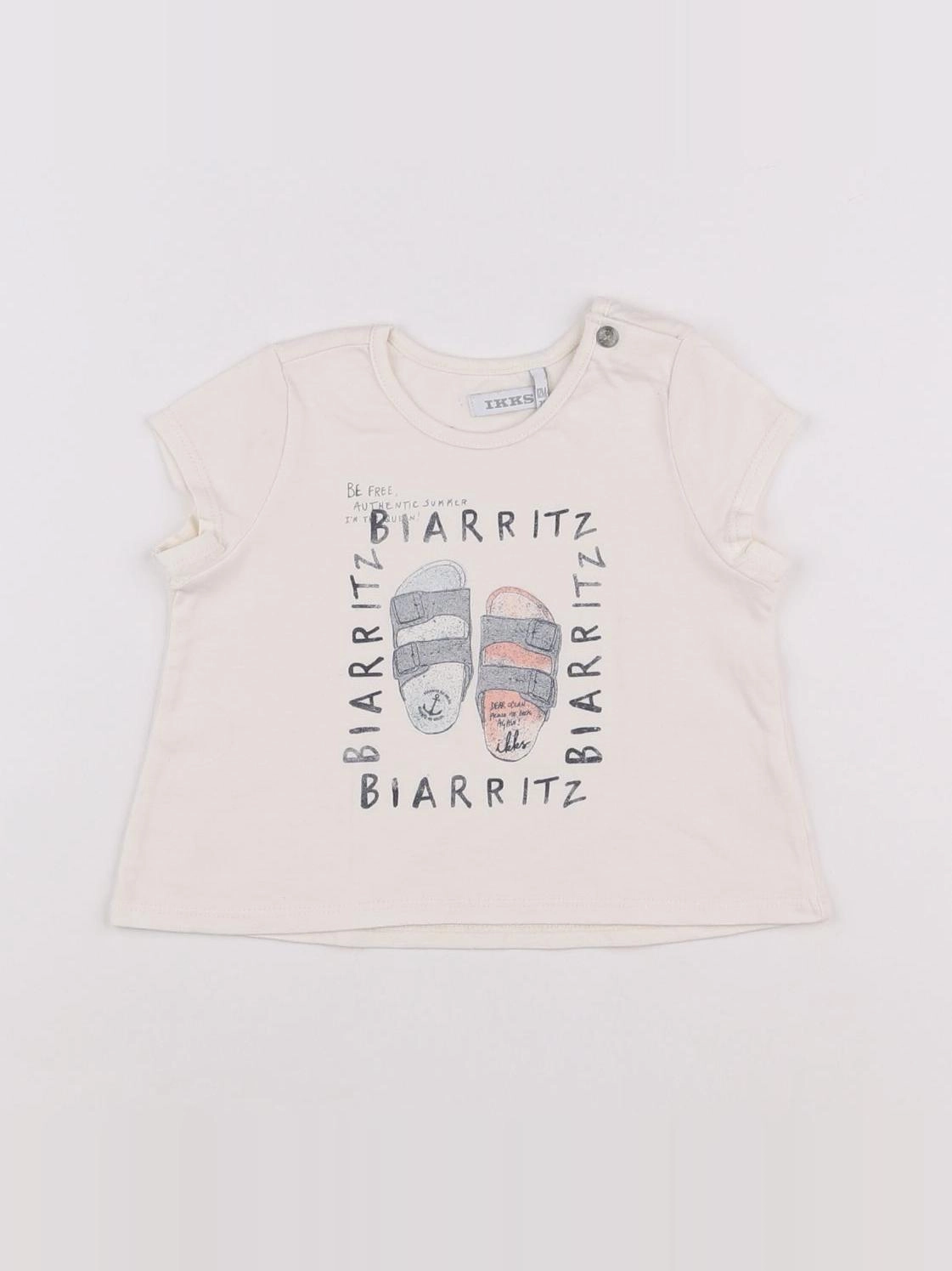 IKKS - tee-shirt beige - 12 mois
