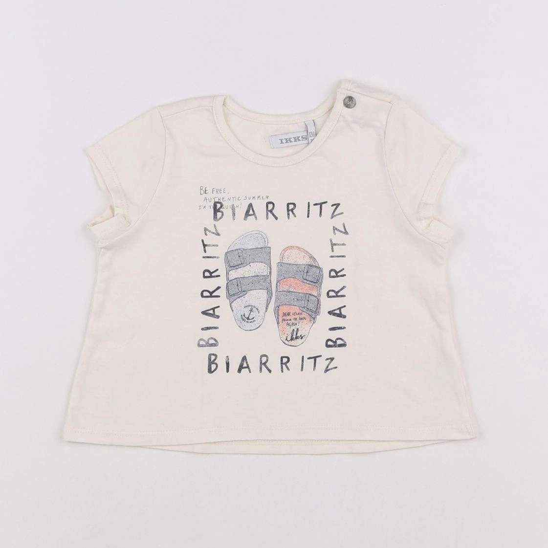 IKKS - tee-shirt beige - 12 mois