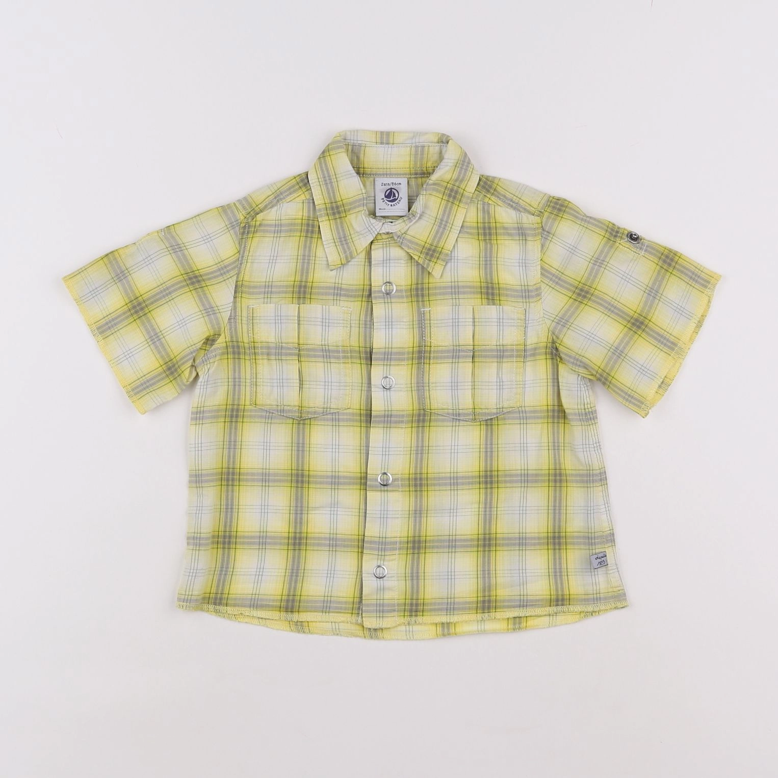 Petit Bateau - chemise jaune - 2 ans