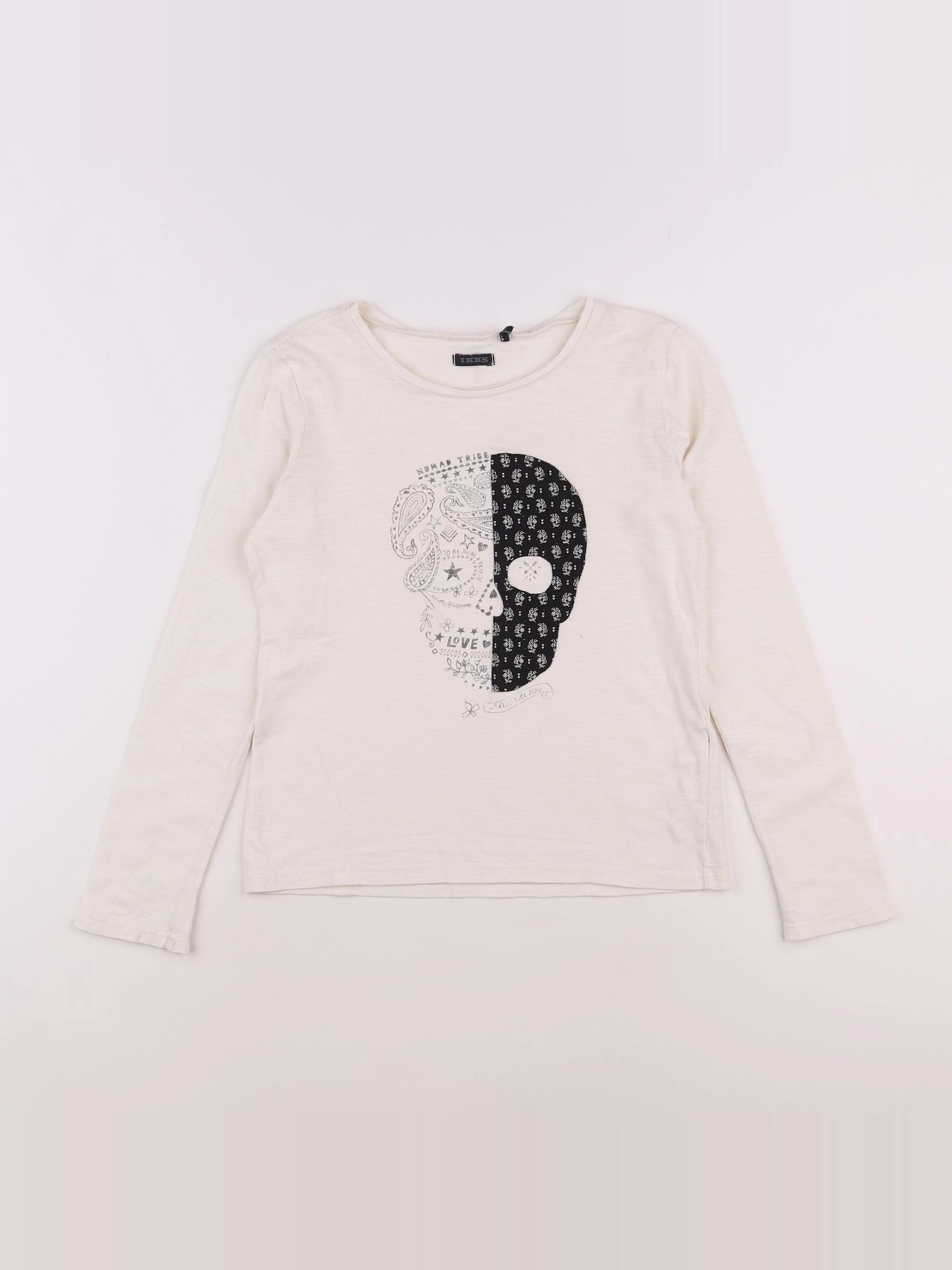 IKKS - tee-shirt beige - 10 ans