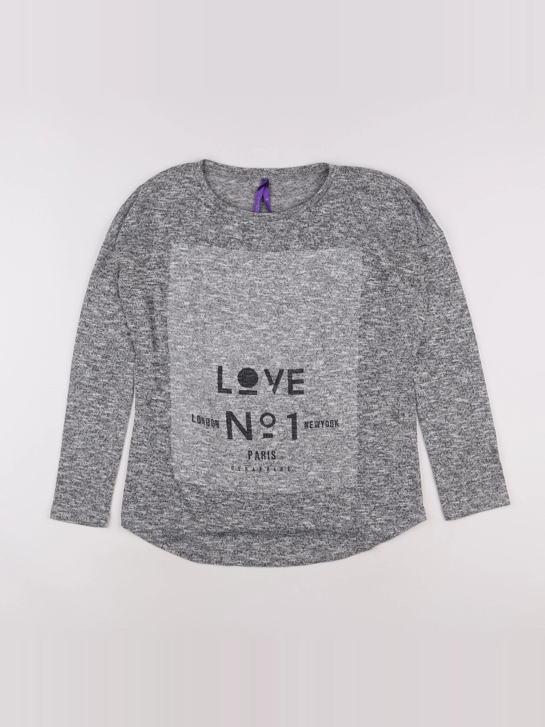 Seraphine - tee-shirt grossesse gris - 36 à 38