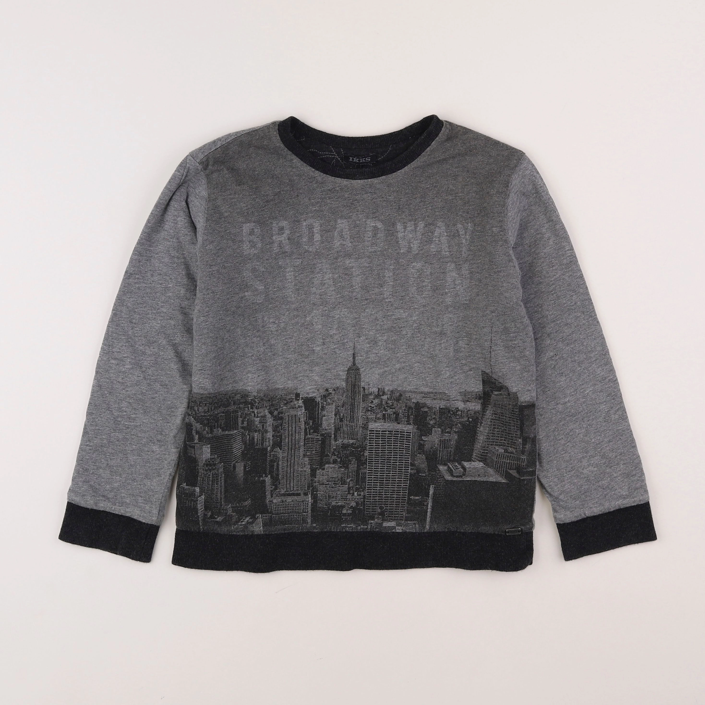 IKKS - sweat réversible gris - 8 ans