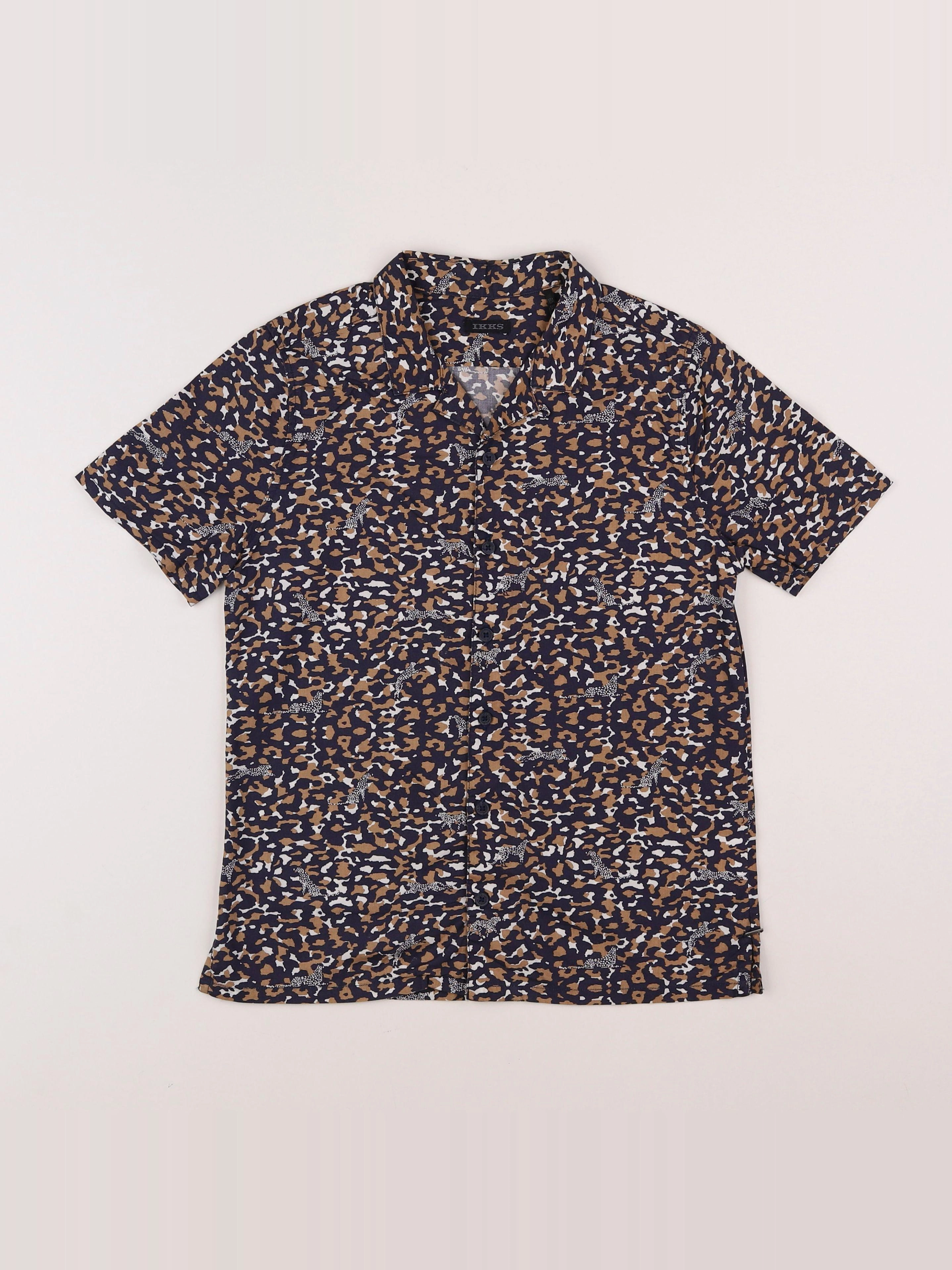 IKKS - chemise bleu, marron - 10 ans