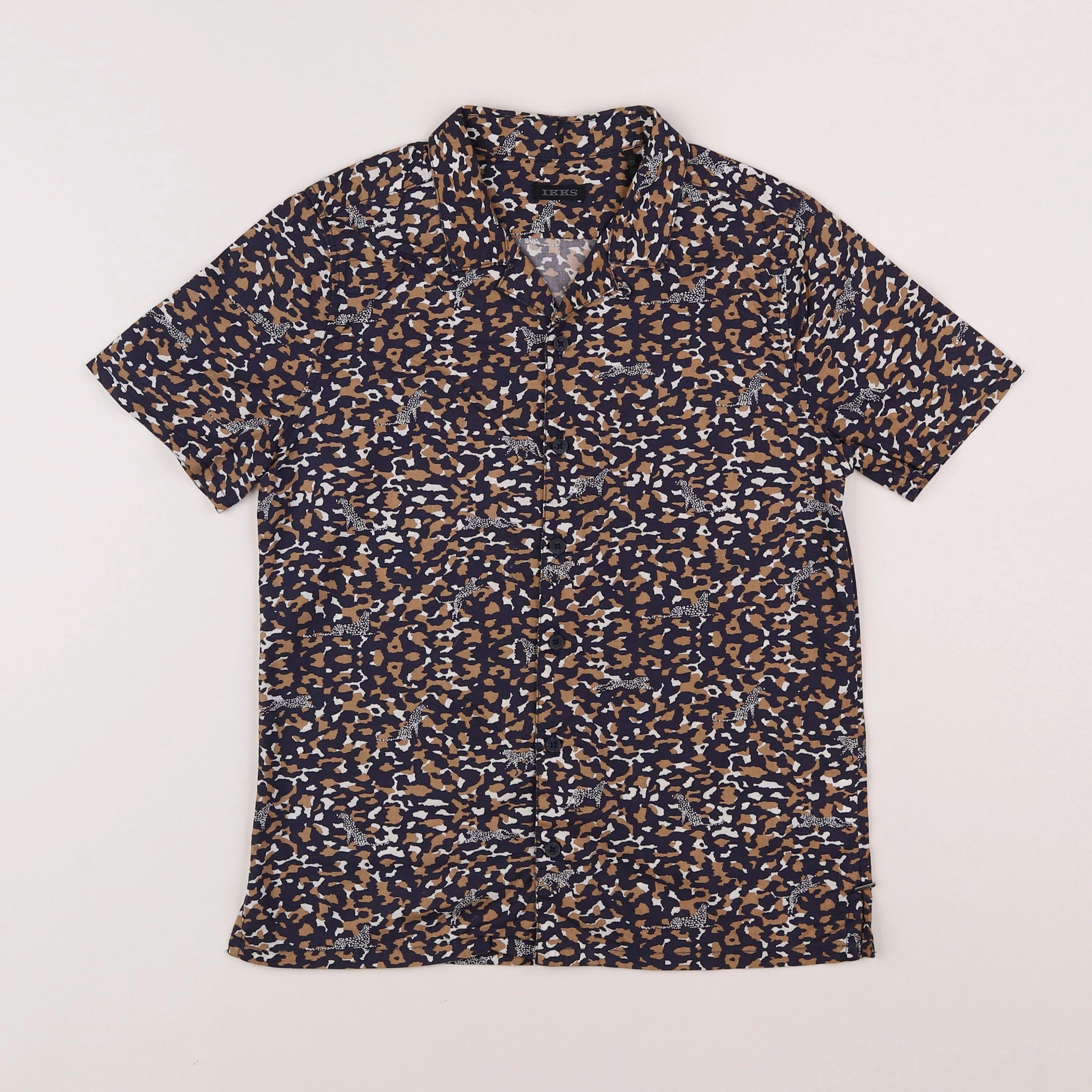 IKKS - chemise bleu, marron - 10 ans