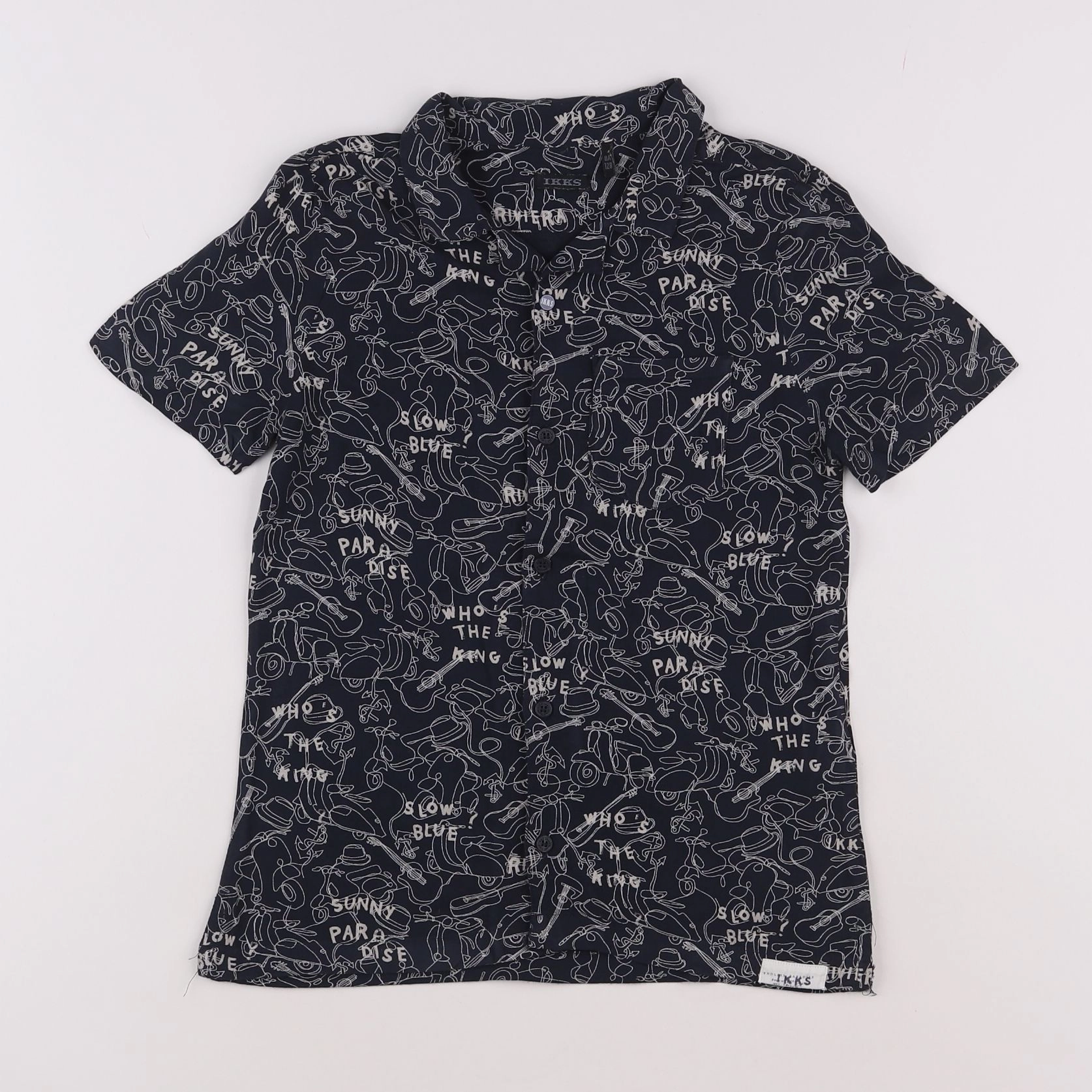 IKKS - chemise bleu - 8 ans