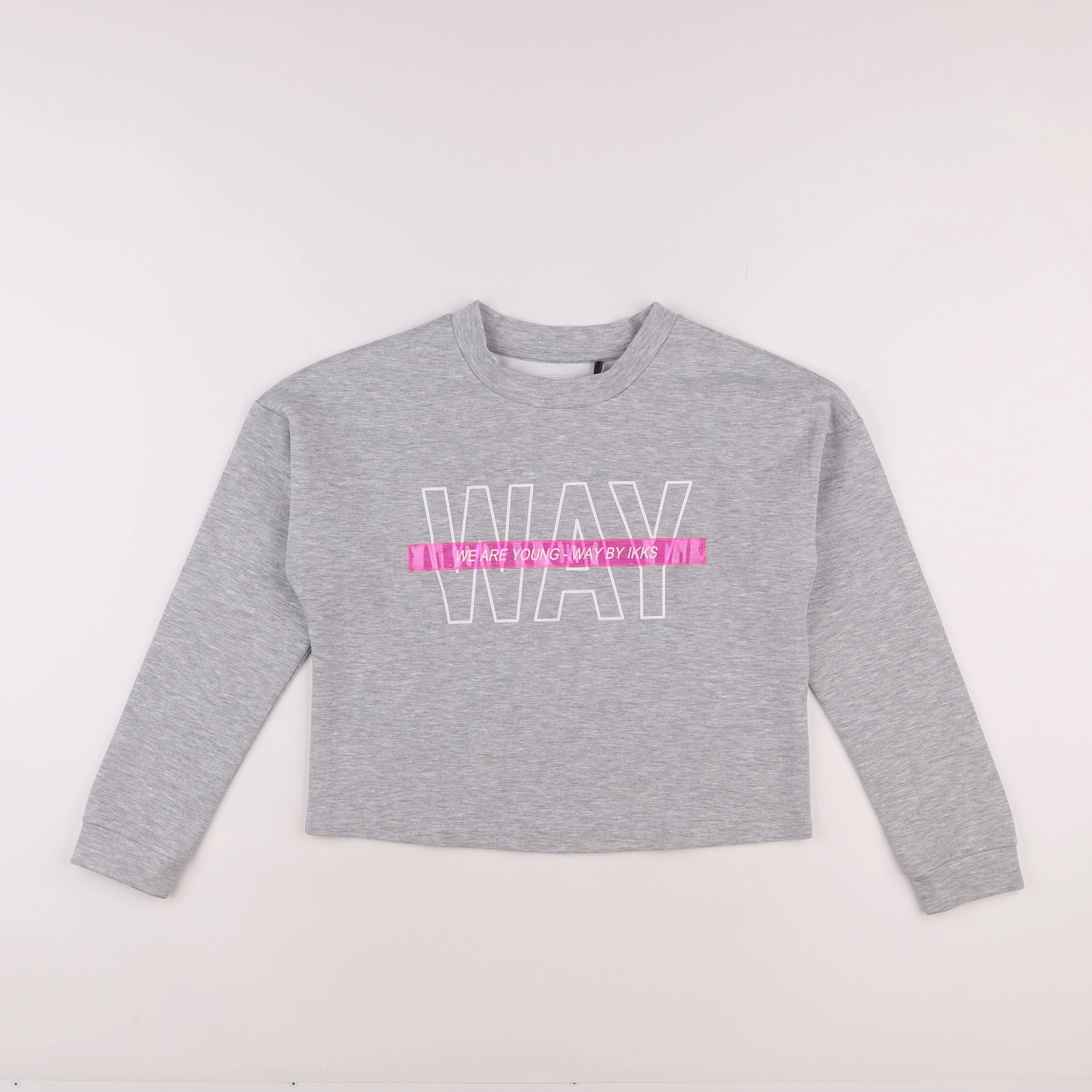 IKKS - sweat gris - 14 ans