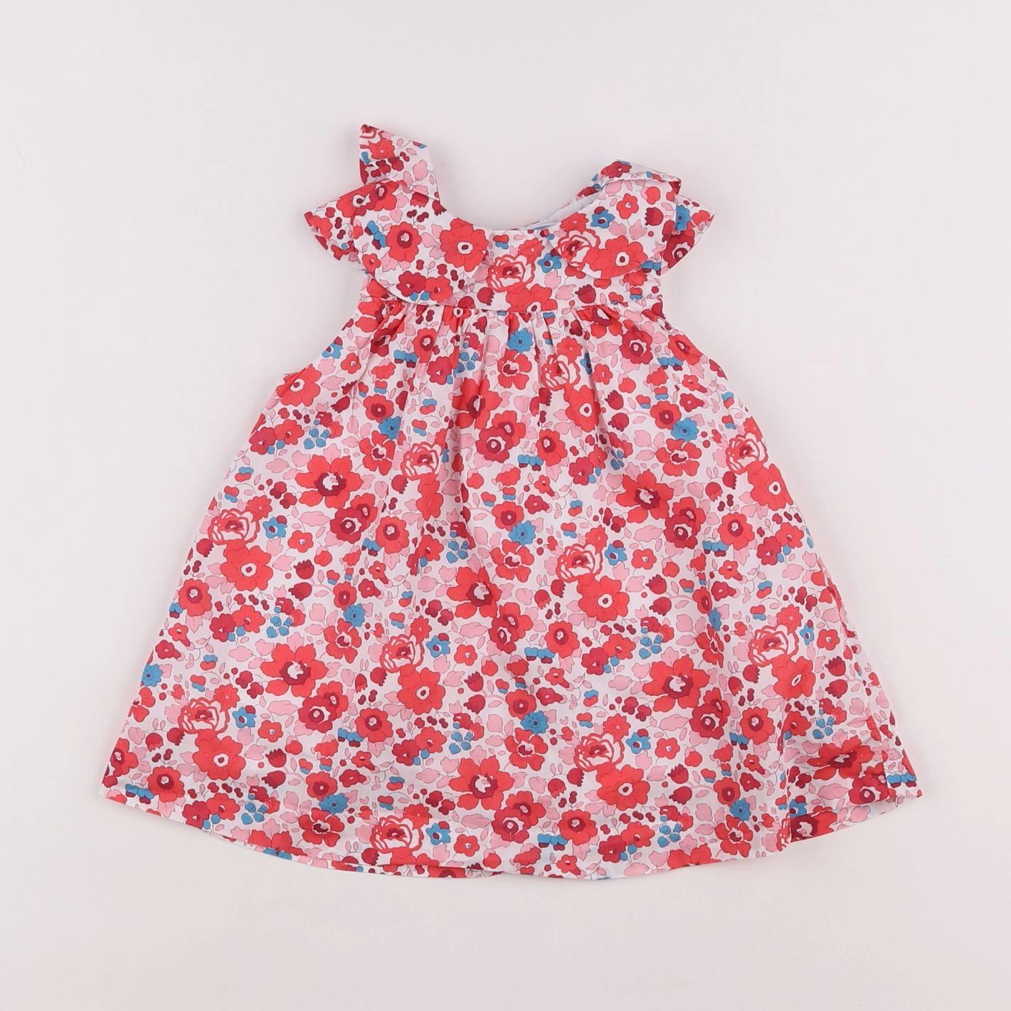 Jacadi - robe liberty rouge - 12 mois