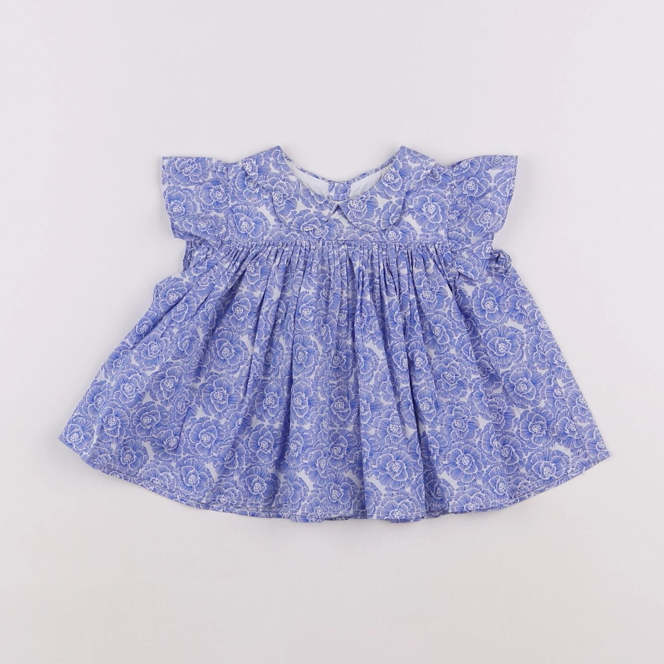 Jacadi - blouse bleu - 6 mois