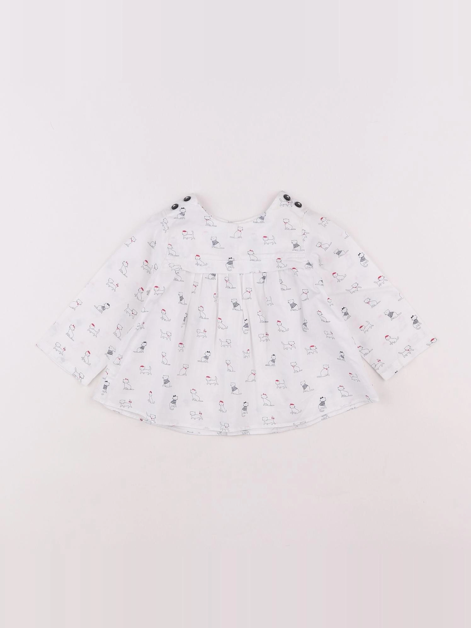 Jacadi - blouse blanc - 6 mois