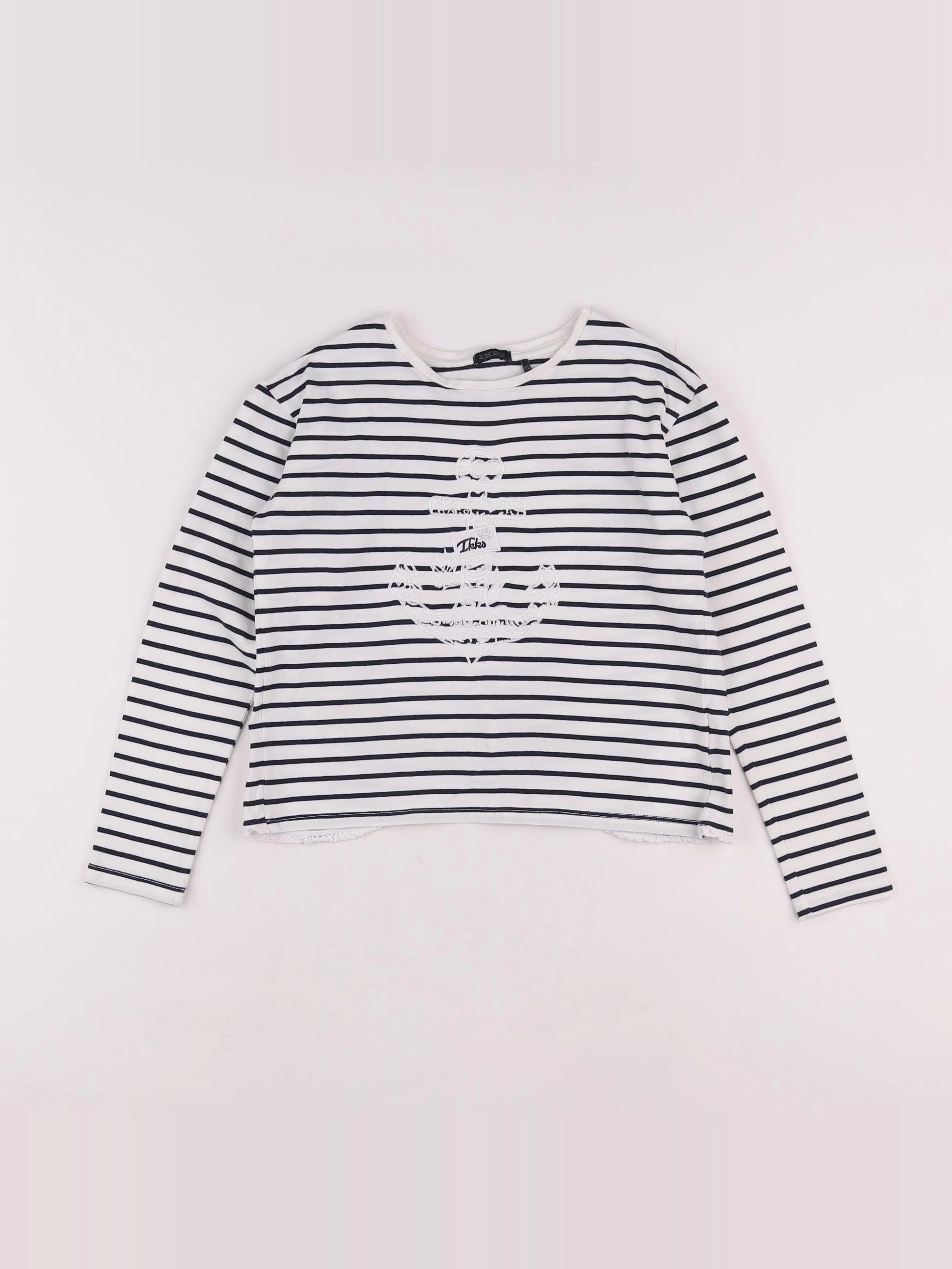 IKKS - tee-shirt blanc, noir - 10 ans