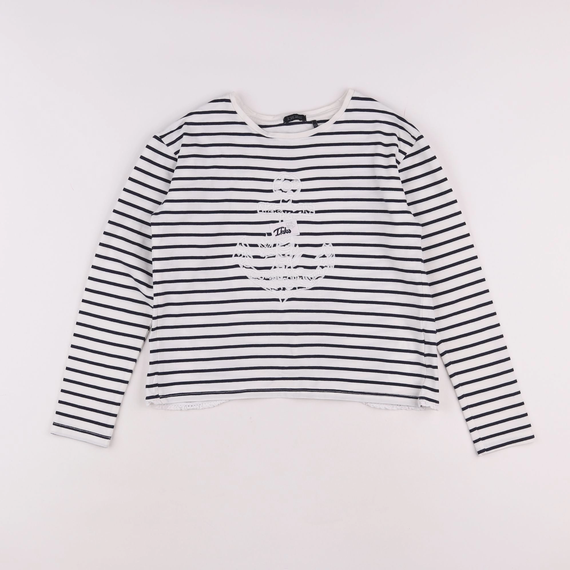 IKKS - tee-shirt blanc, noir - 10 ans