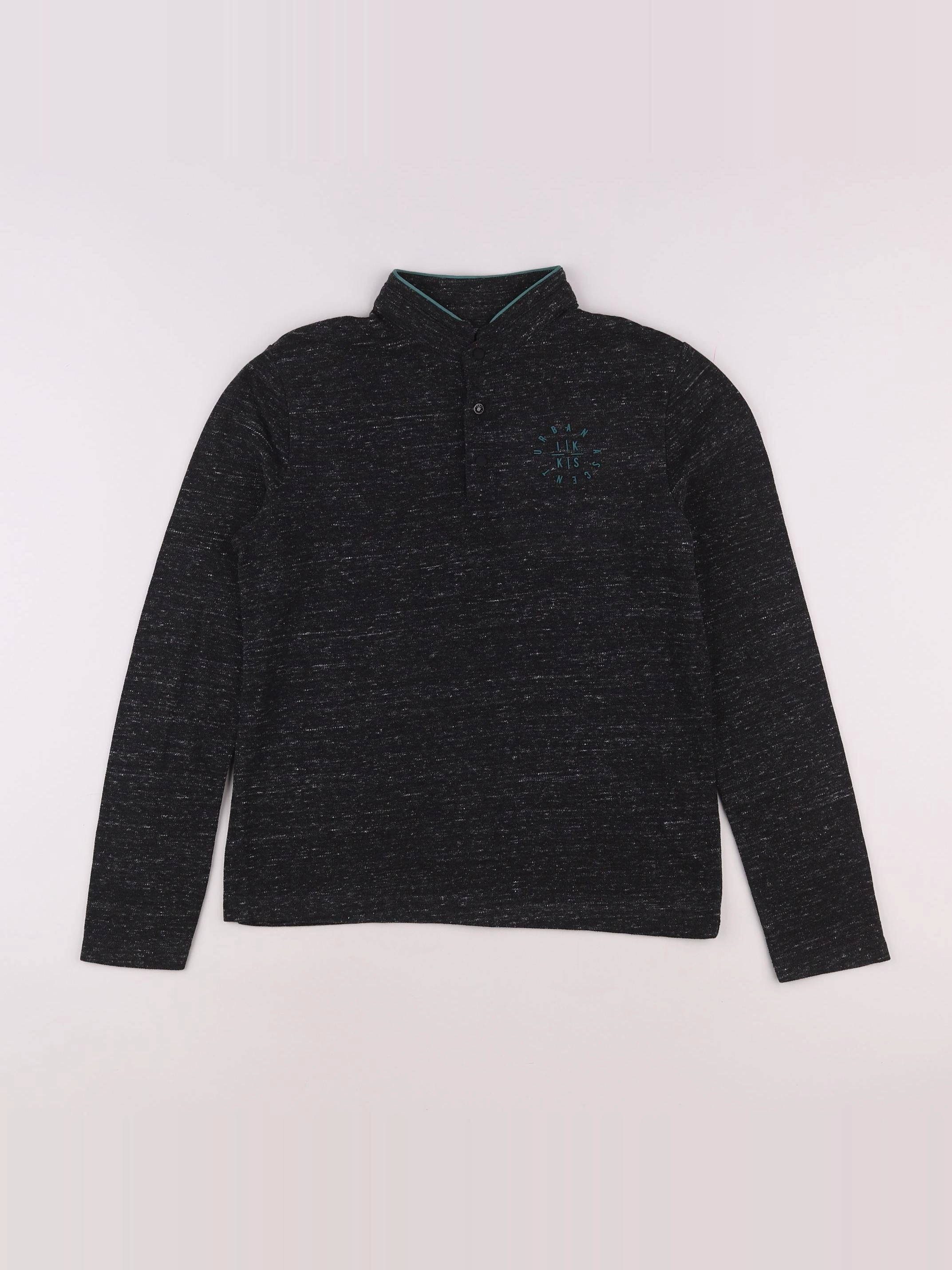 IKKS - polo imprimé au dos gris - 12 ans