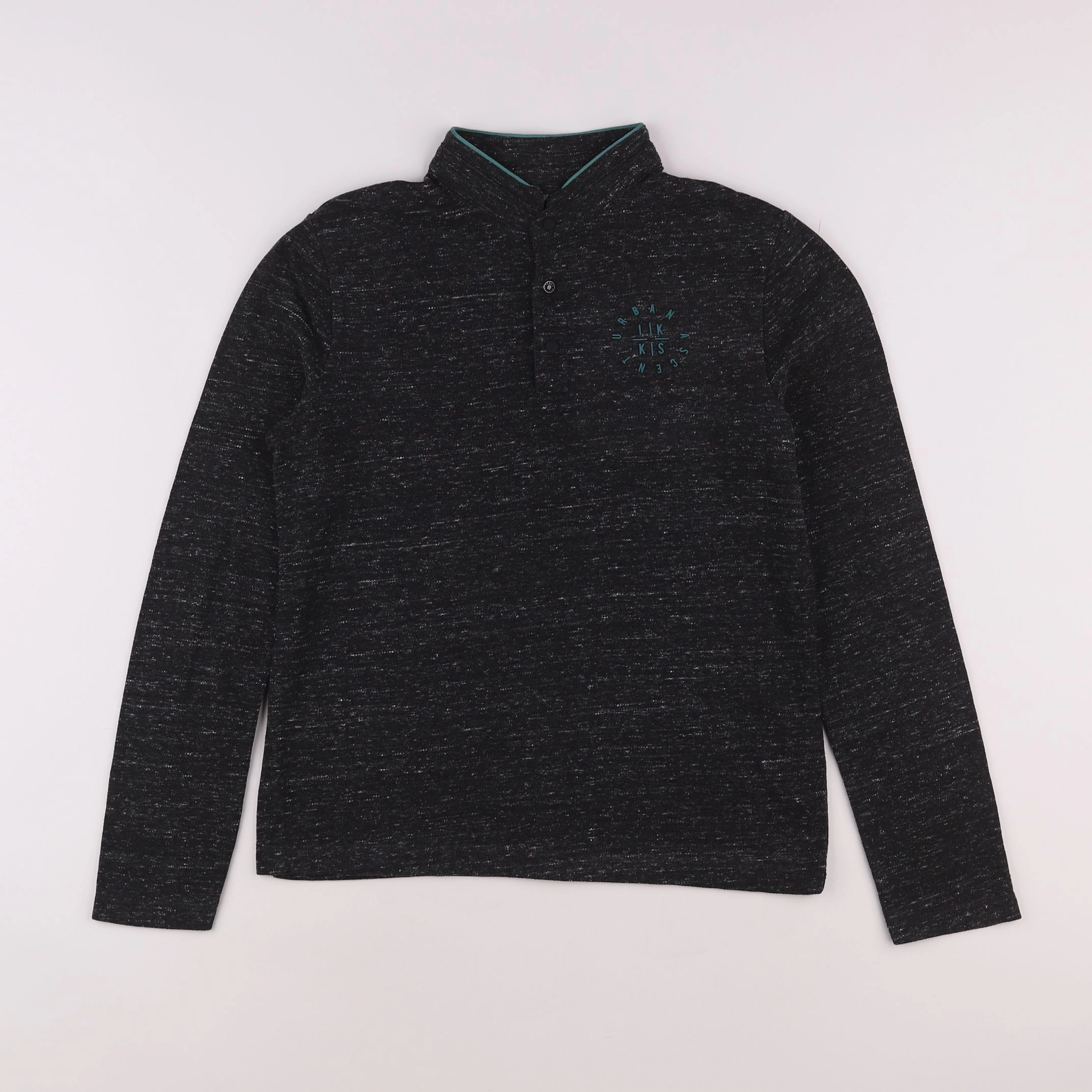 IKKS - polo imprimé au dos gris - 12 ans