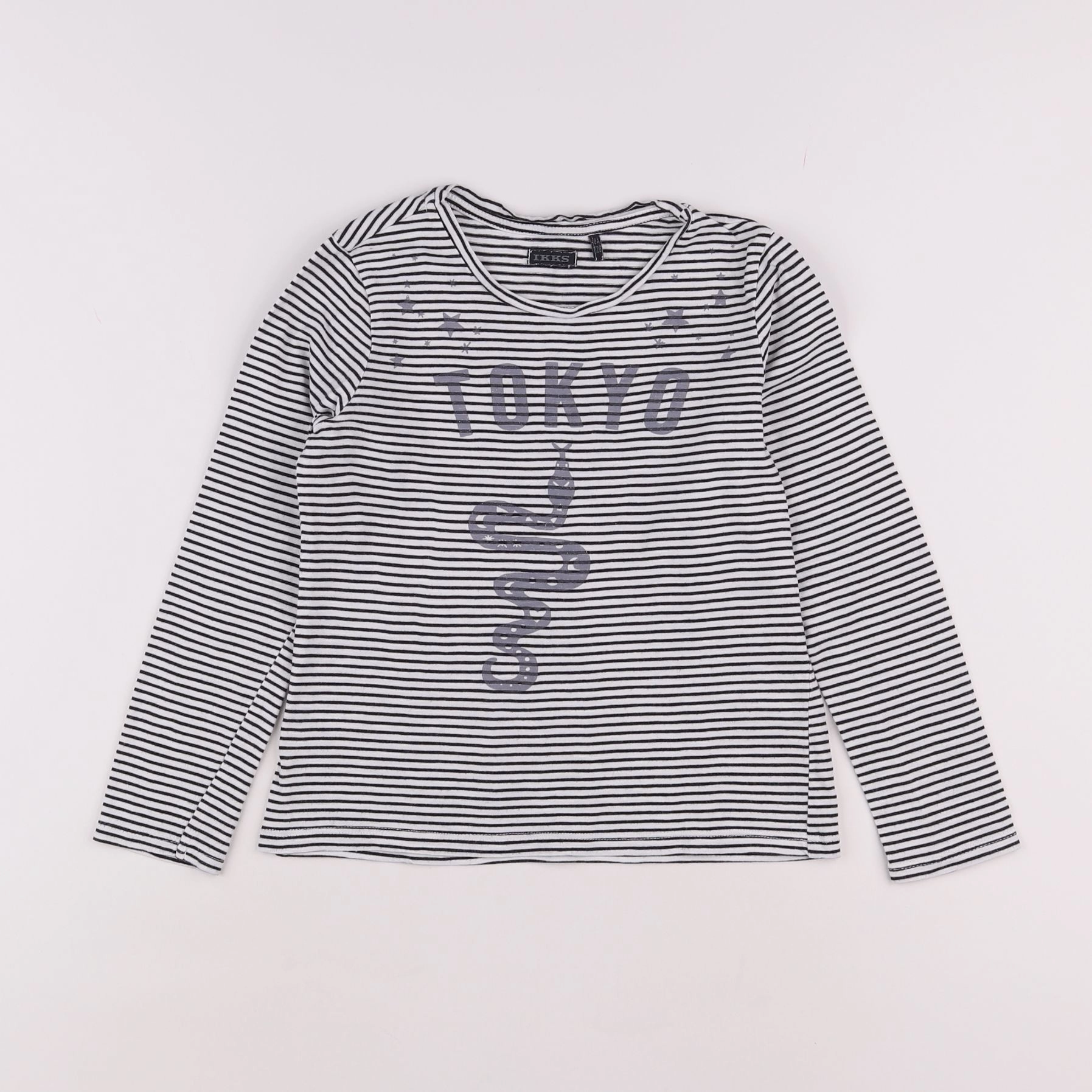 IKKS - tee-shirt blanc, noir - 8 ans
