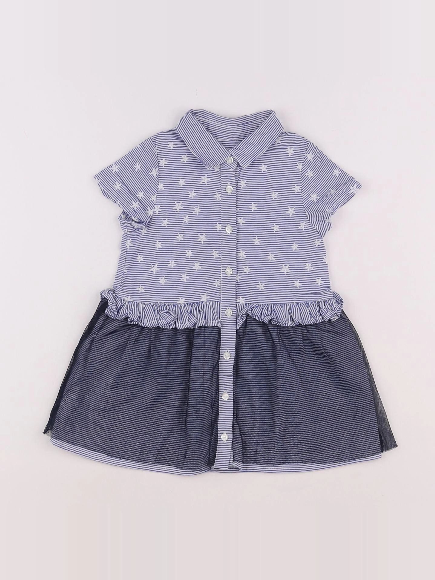 IKKS - robe bleu - 12 mois