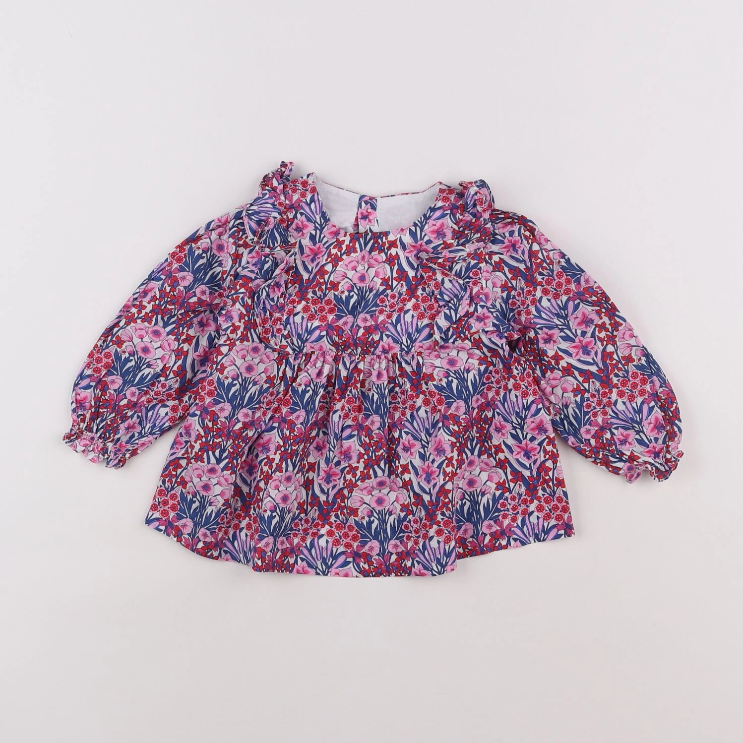 Jacadi - blouse liberty multicolore - 12 mois