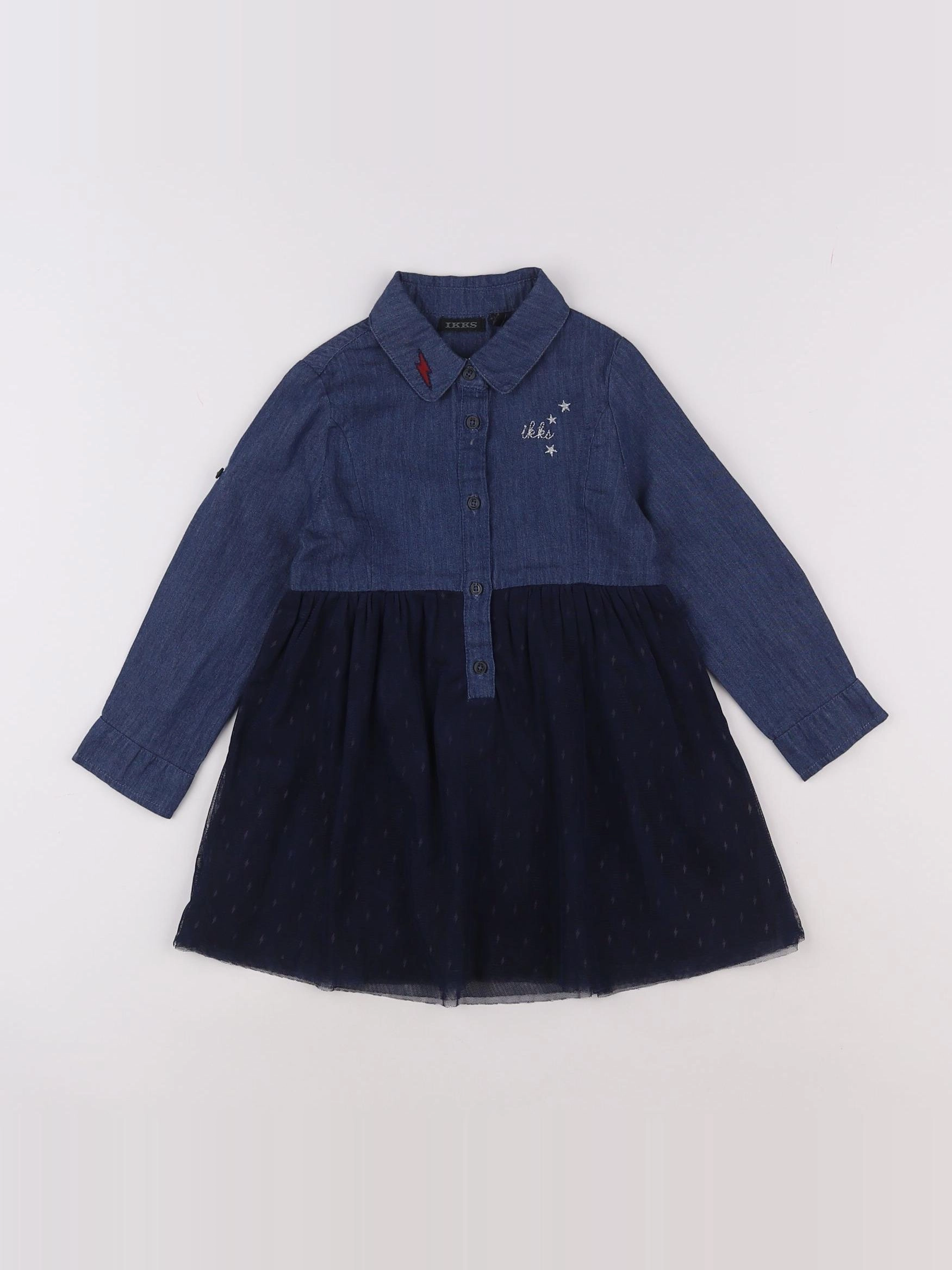 IKKS - robe bleu - 2 ans