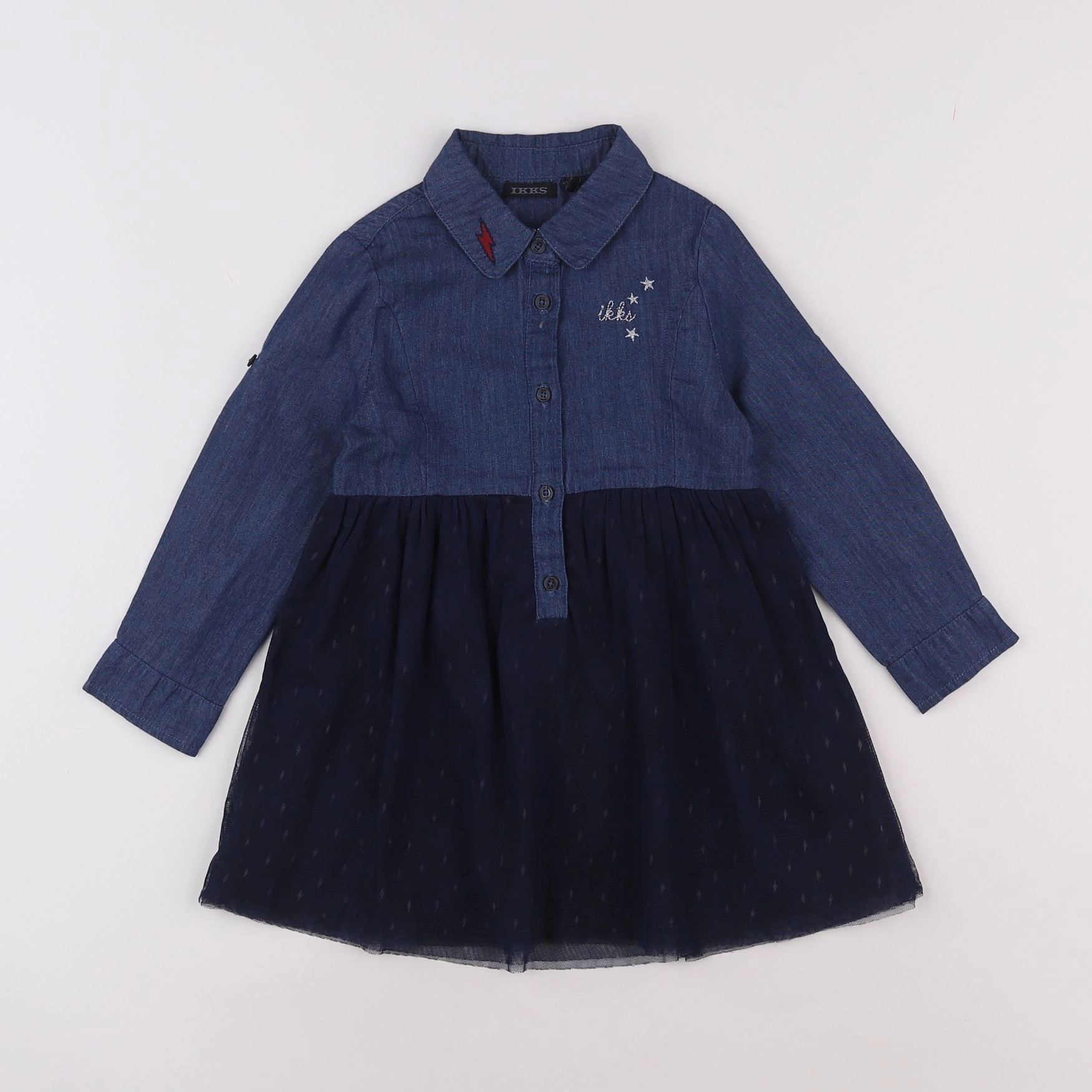 IKKS - robe bleu - 2 ans