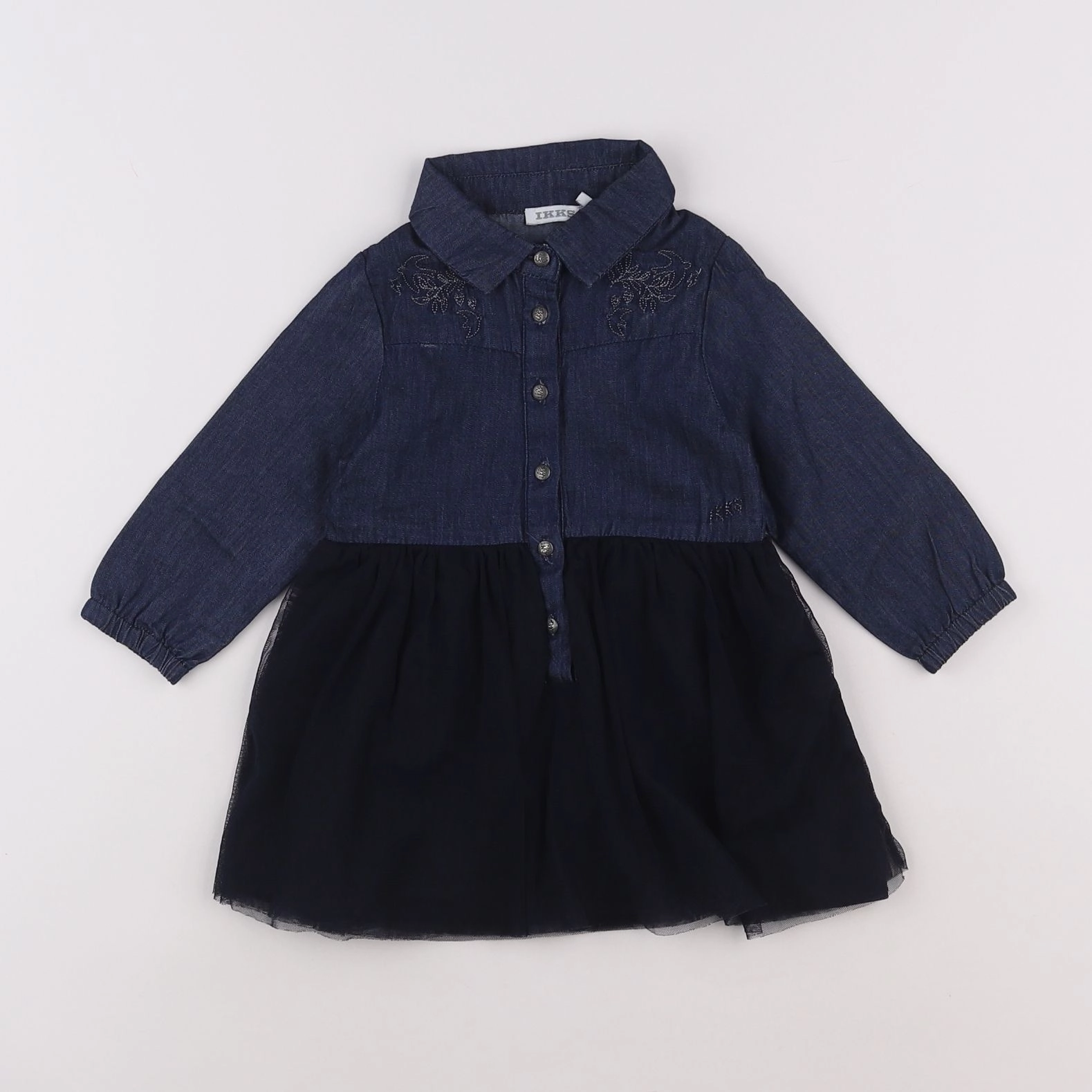 IKKS - robe bleu - 12 mois