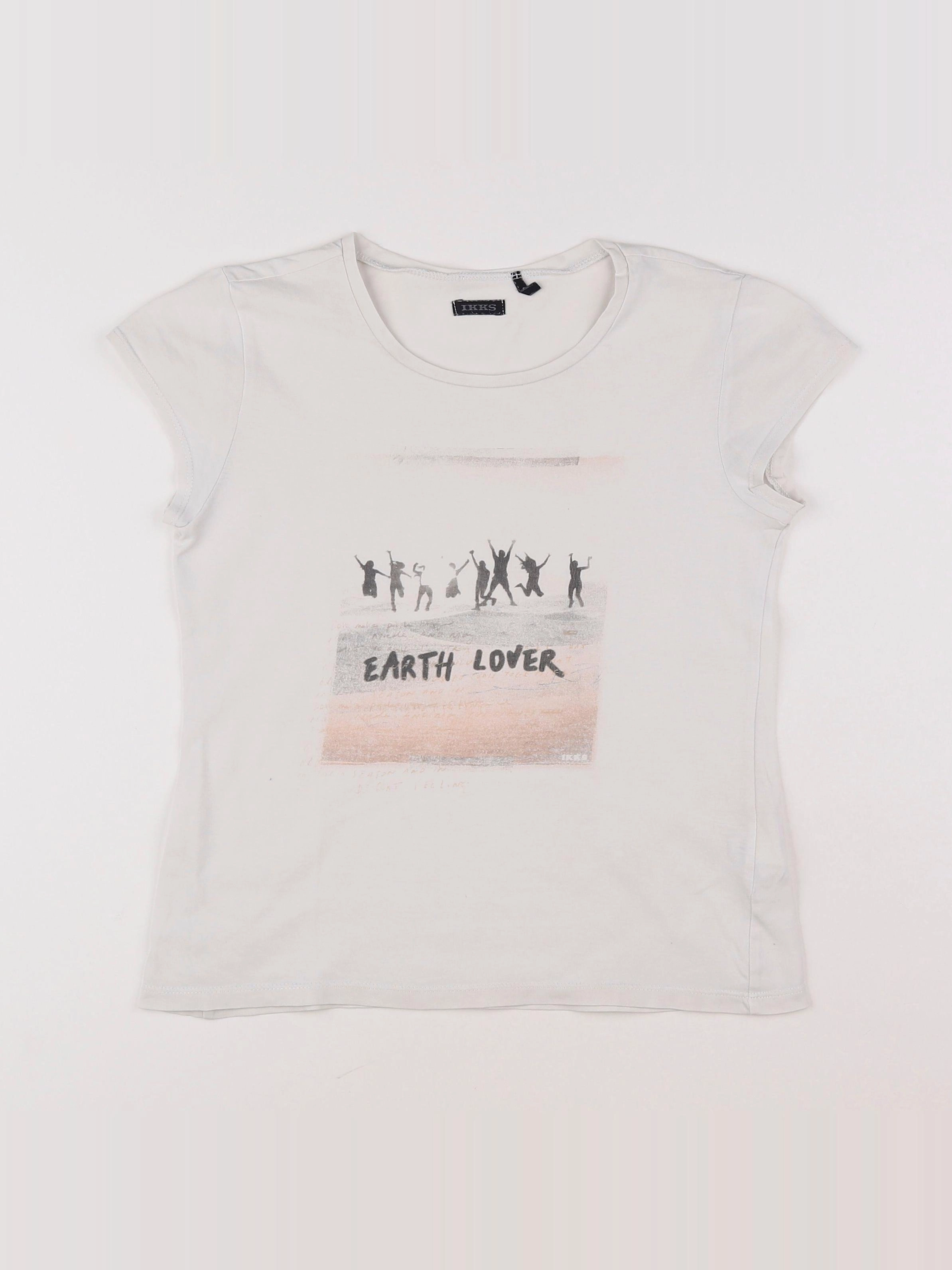 IKKS - tee-shirt blanc - 10 ans