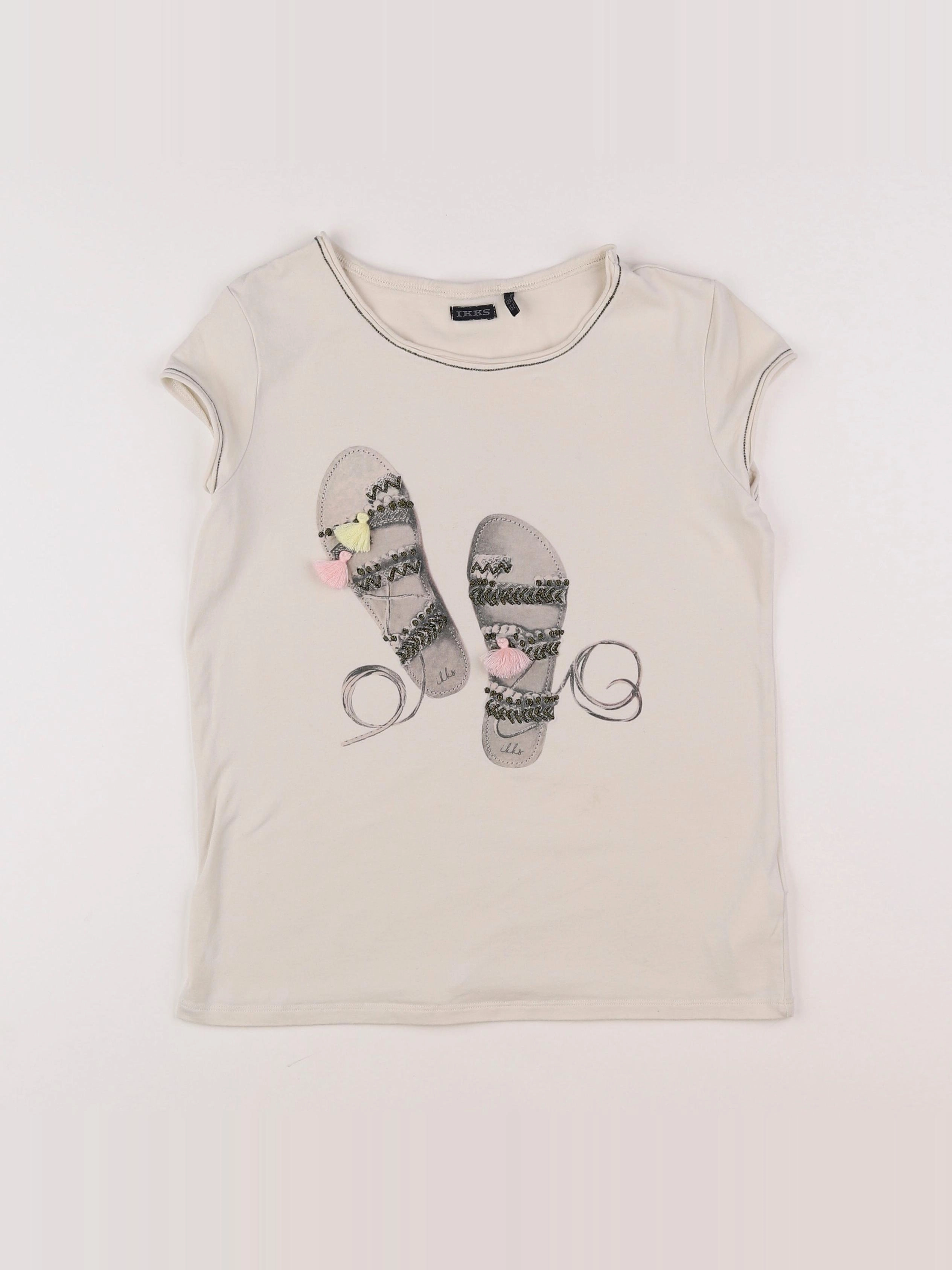 IKKS - tee-shirt beige - 12 ans