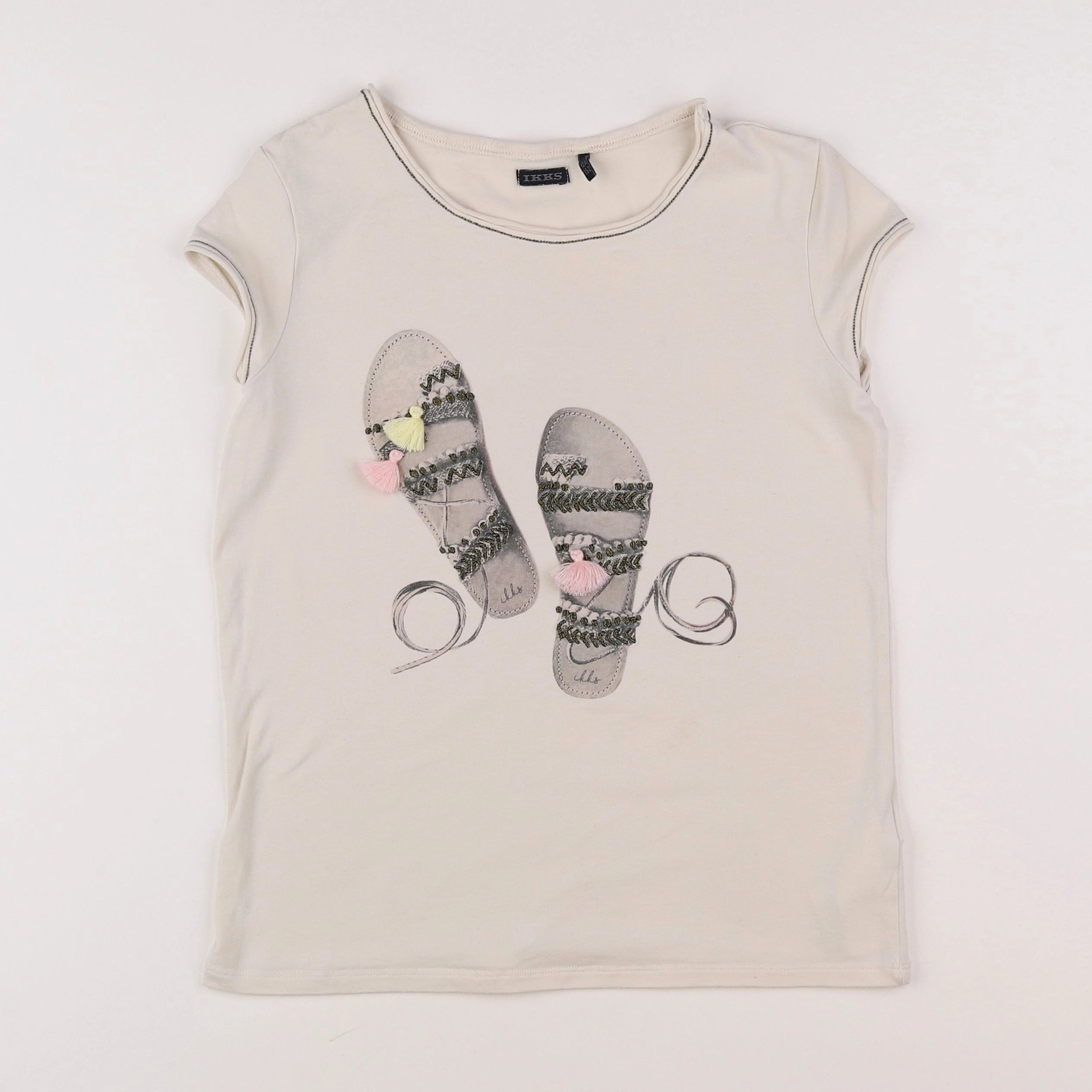IKKS - tee-shirt beige - 12 ans