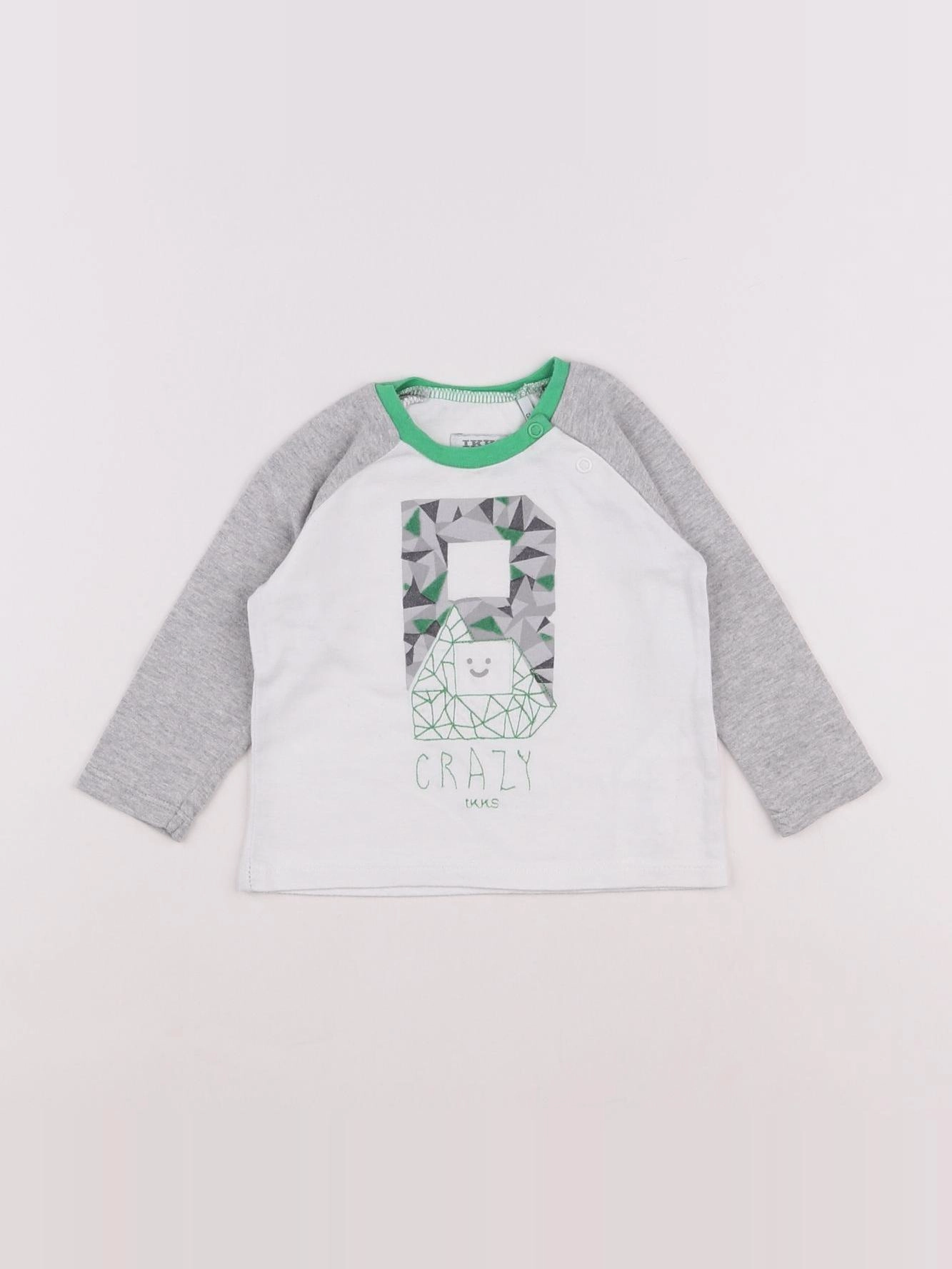 IKKS - tee-shirt blanc, gris - 6 mois