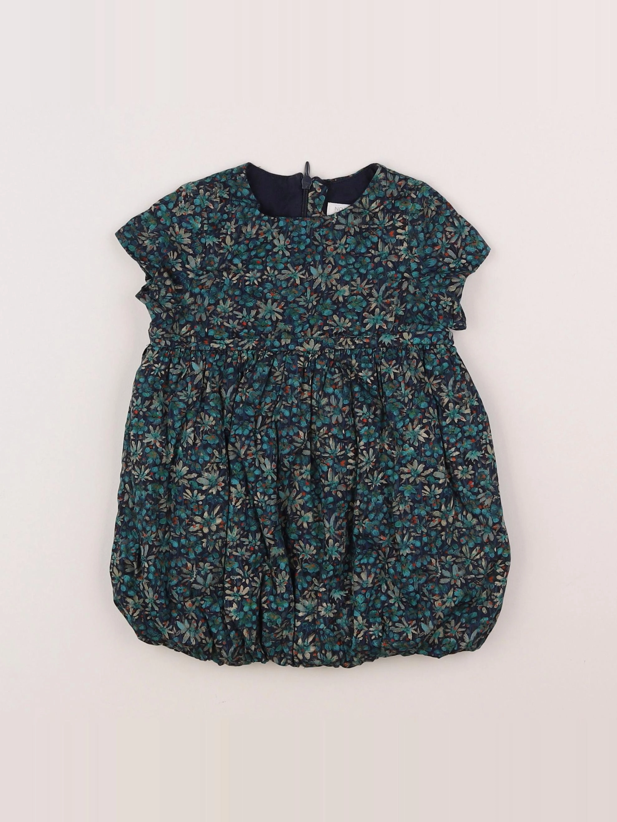 Natalys - robe vert, bleu - 9 mois